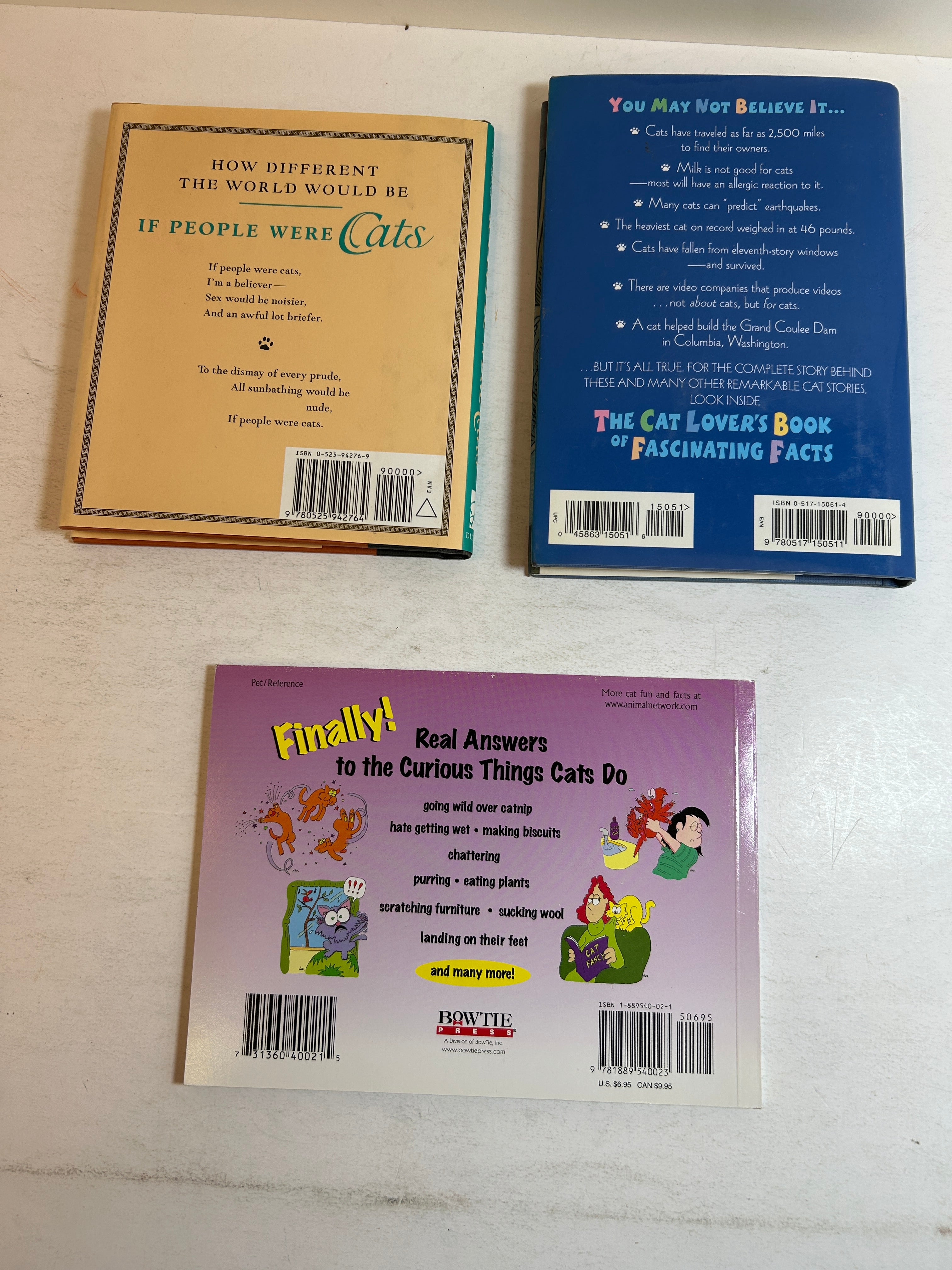 Lot of 3 Cat Books: Cat Facts Books
