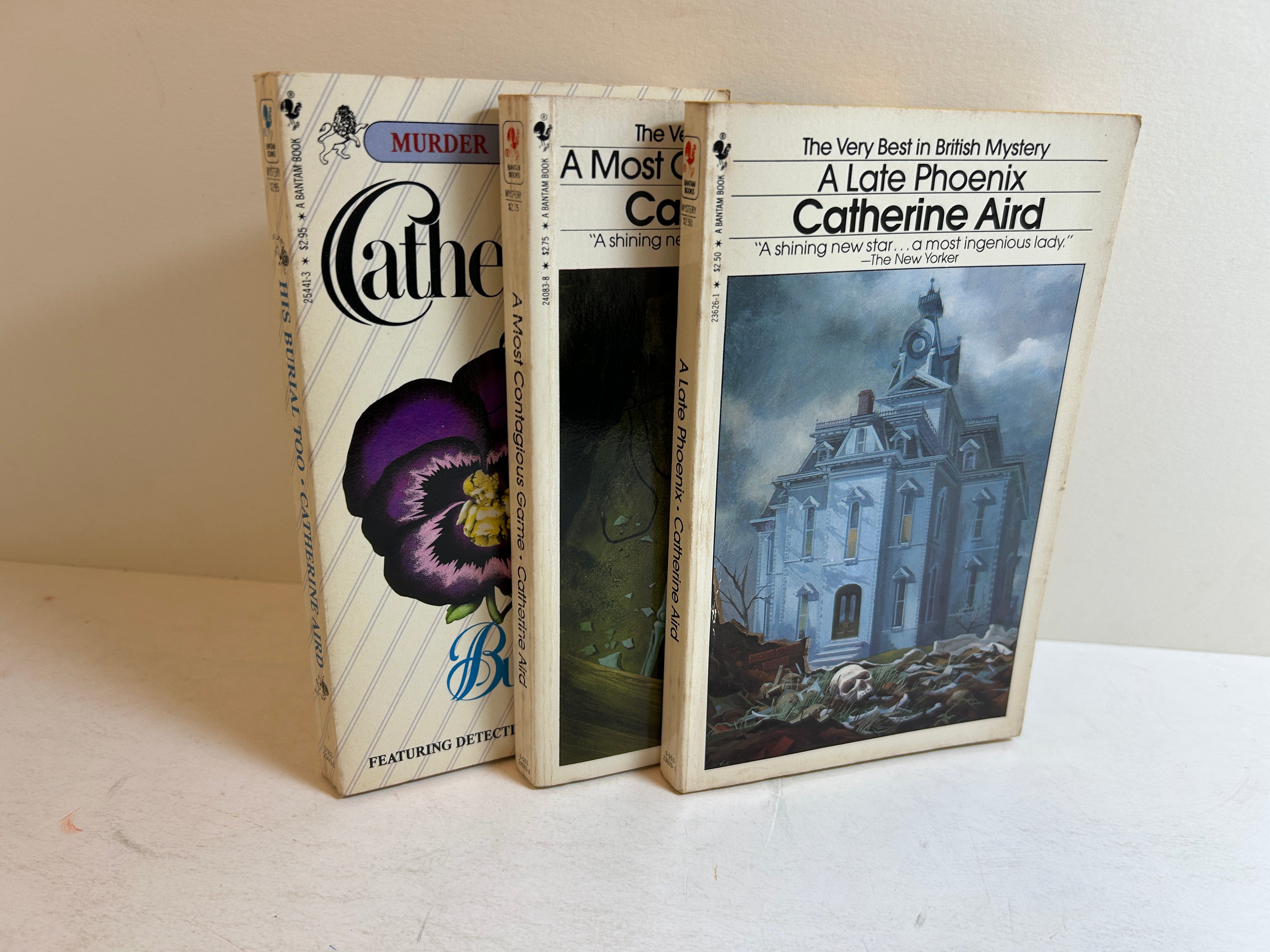 Lot of 3 Catherine Aird British Mystery Book Bundle Bantam