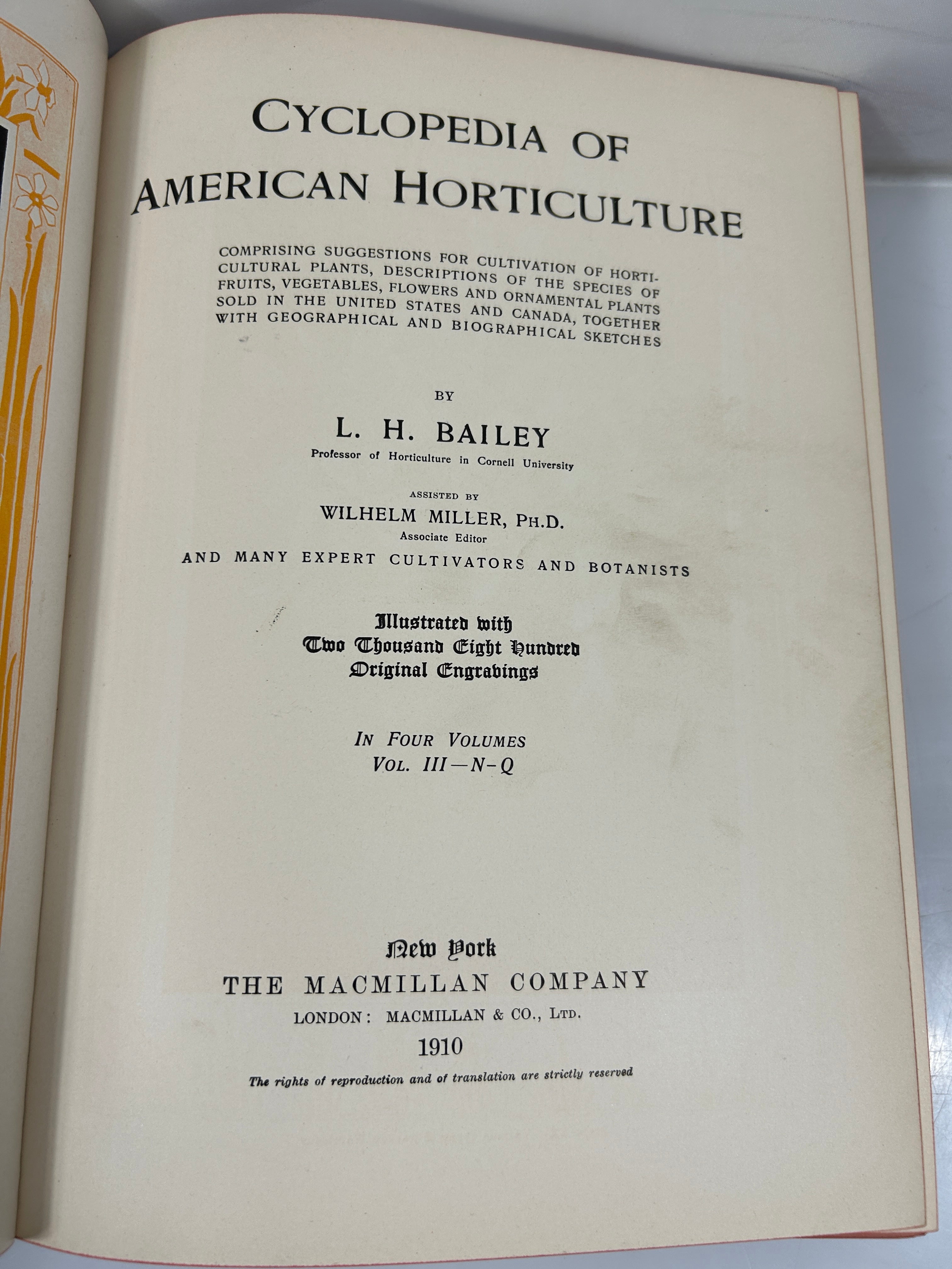 Lot of 3: Cyclopedia of American Horticulture E-M, N-Q, R-Z Bailey HC 1910
