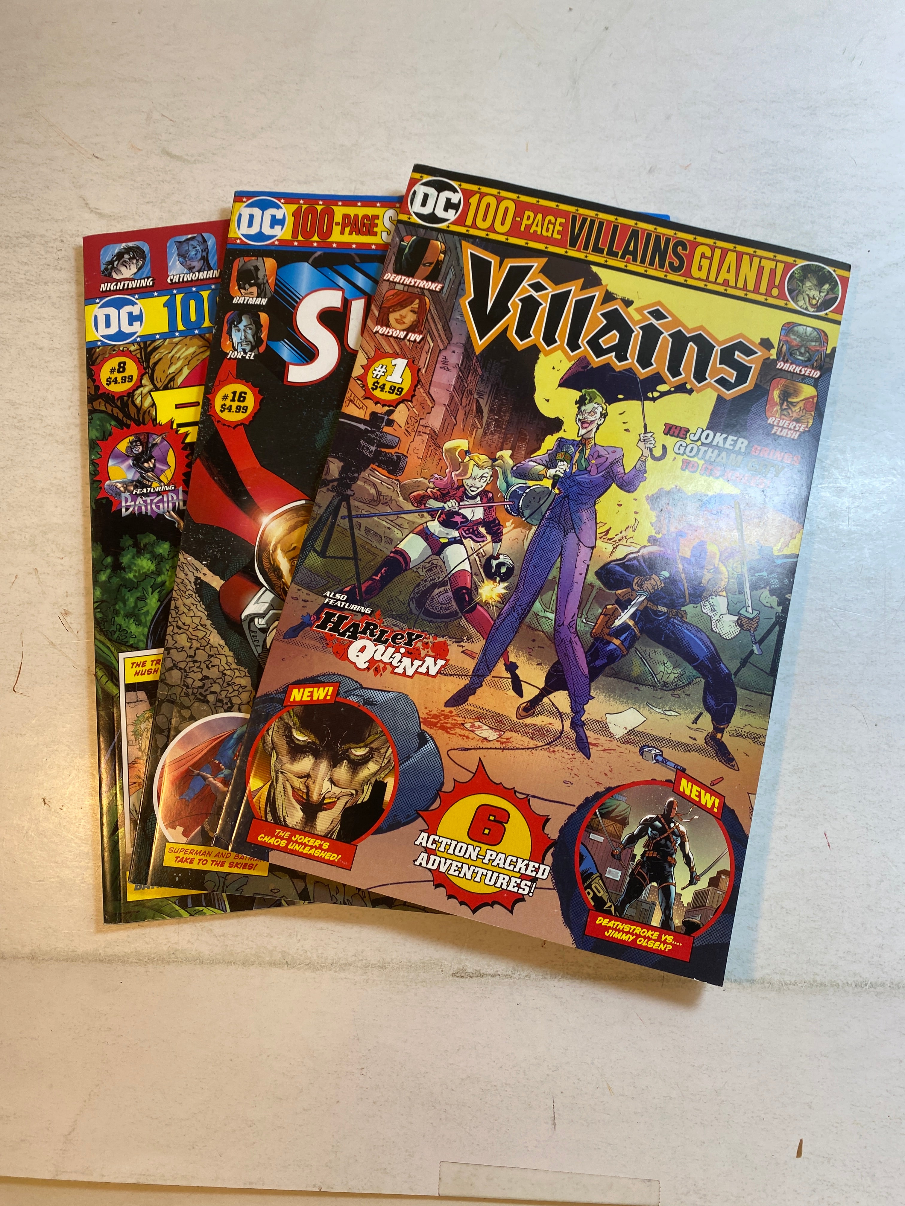 Lot of 3 DC Giant Comics Villains Superman Batman 2019