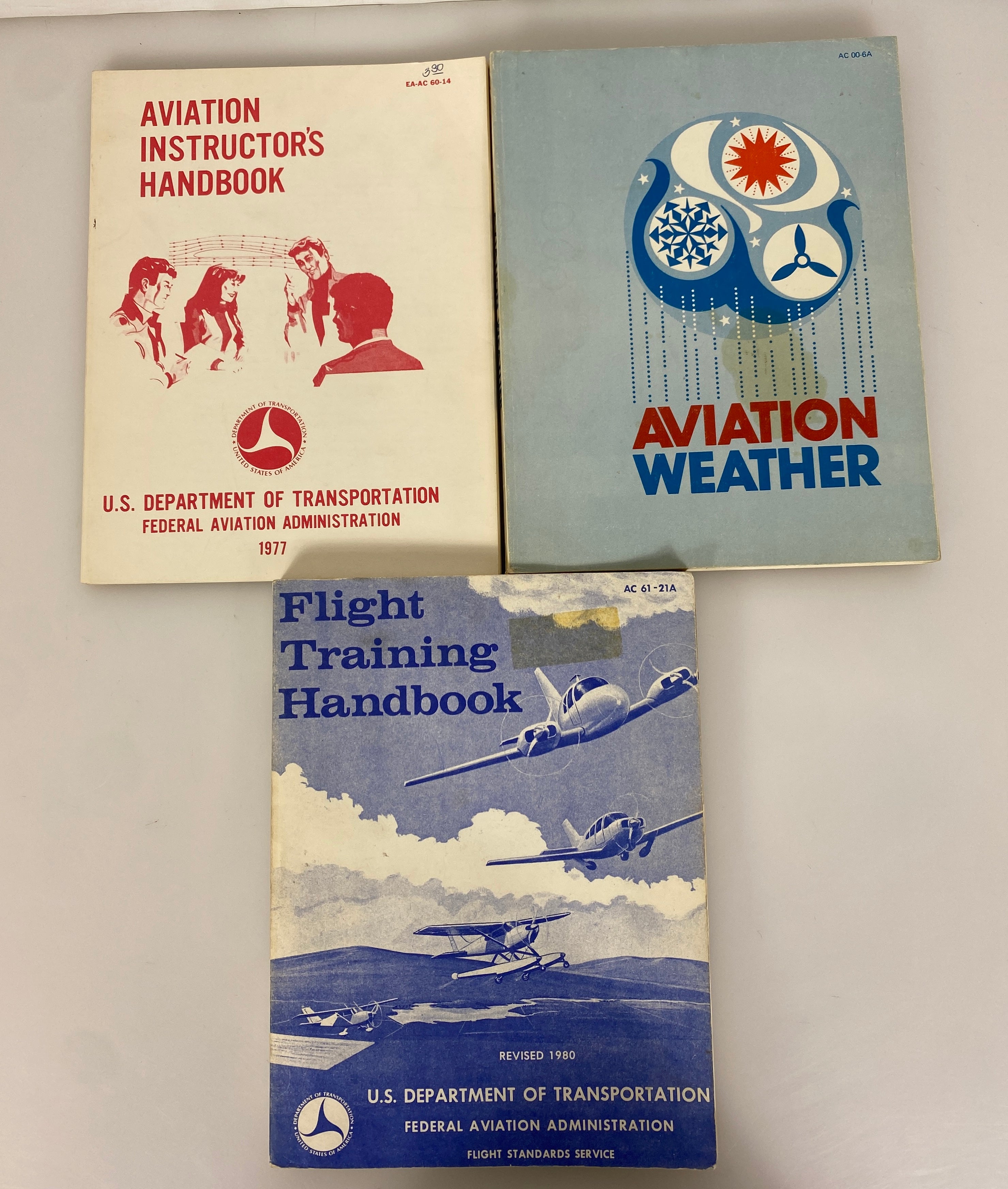 Lot of 3: Flight Training Handbook/Aviation Weather/Instructor's Handbook SC
