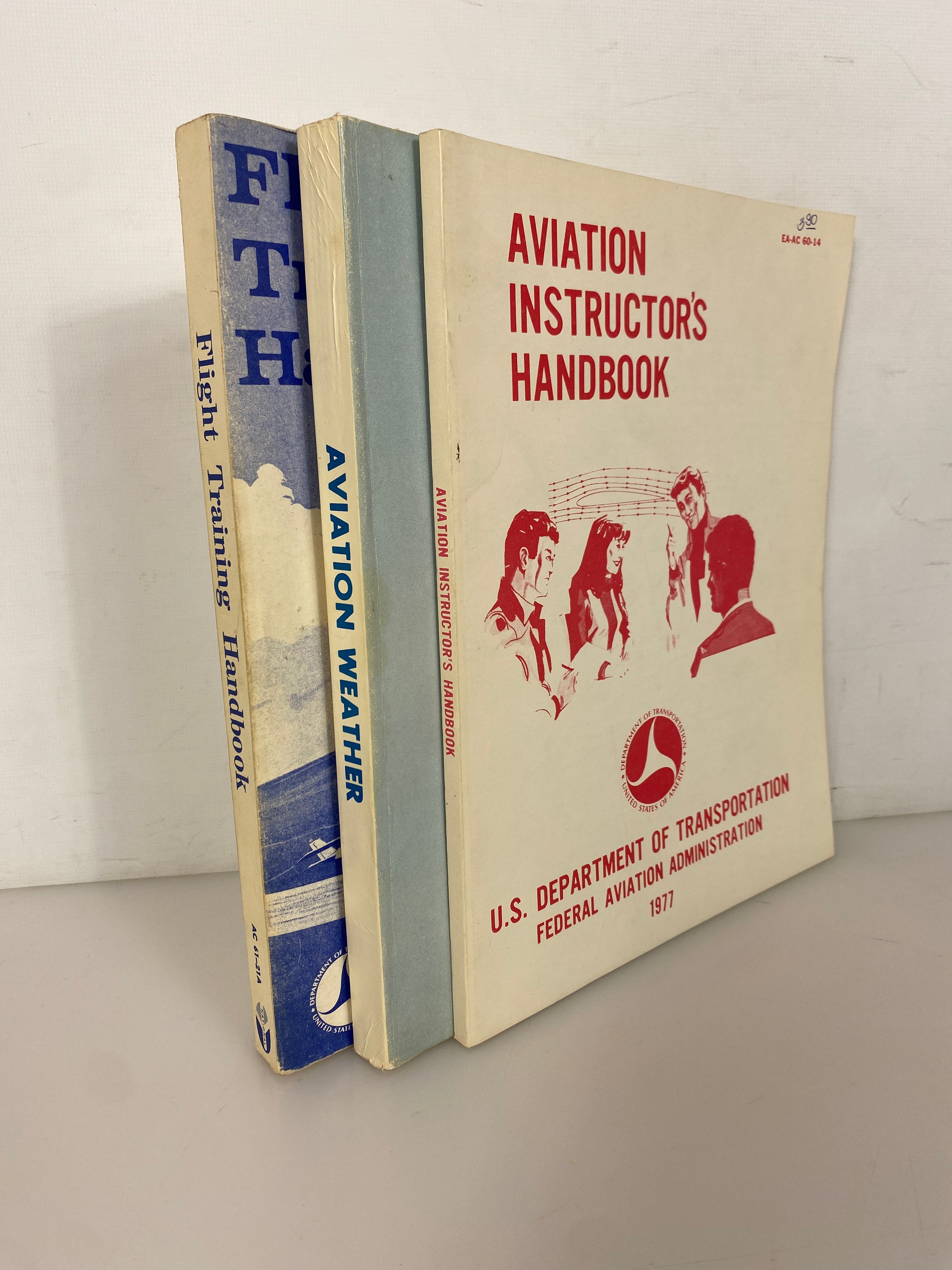 Lot of 3: Flight Training Handbook/Aviation Weather/Instructor's Handbook SC