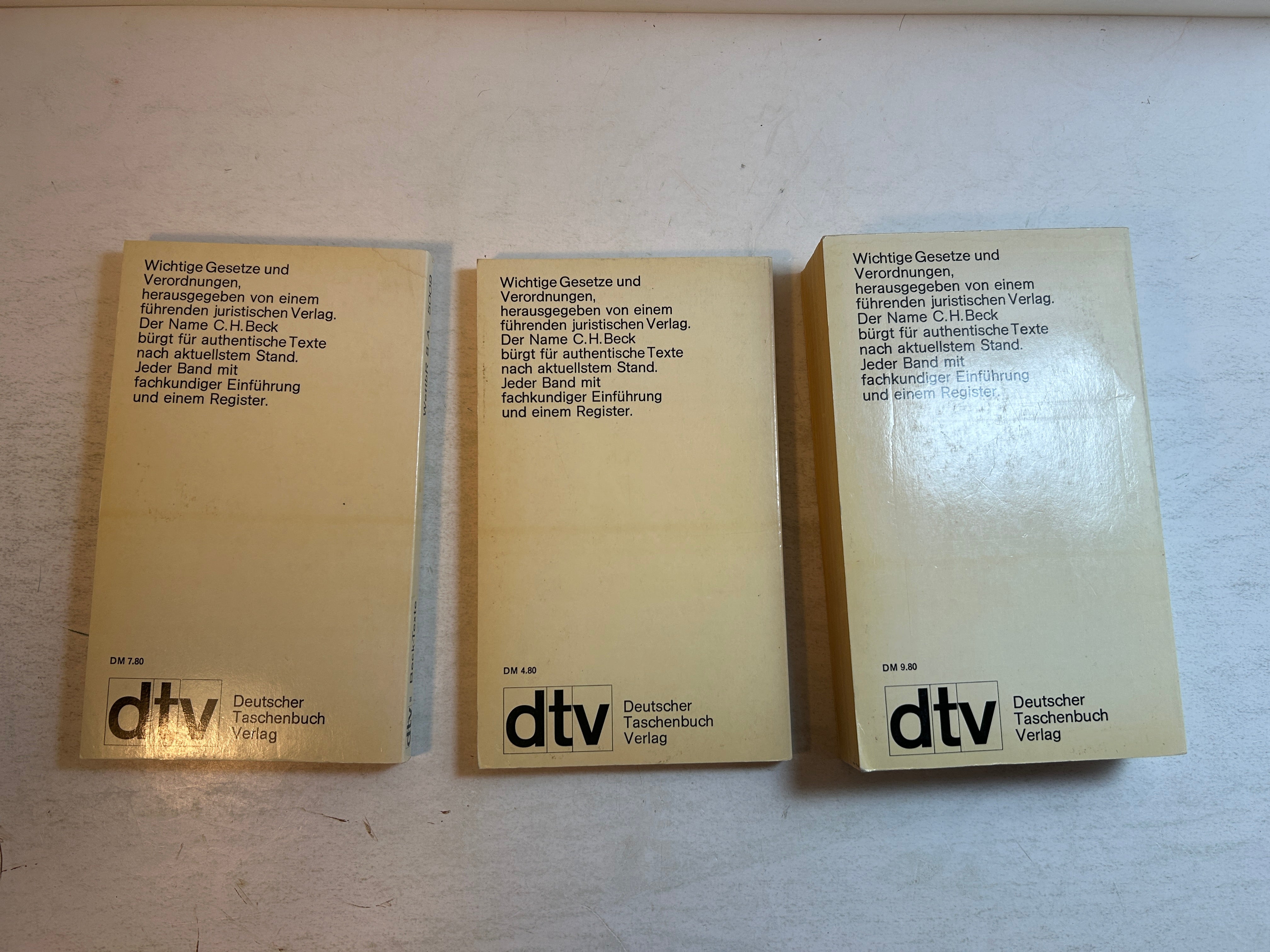 Lot of 3: German Perfect Paperbacks/Beck-Texte 1980 SC
