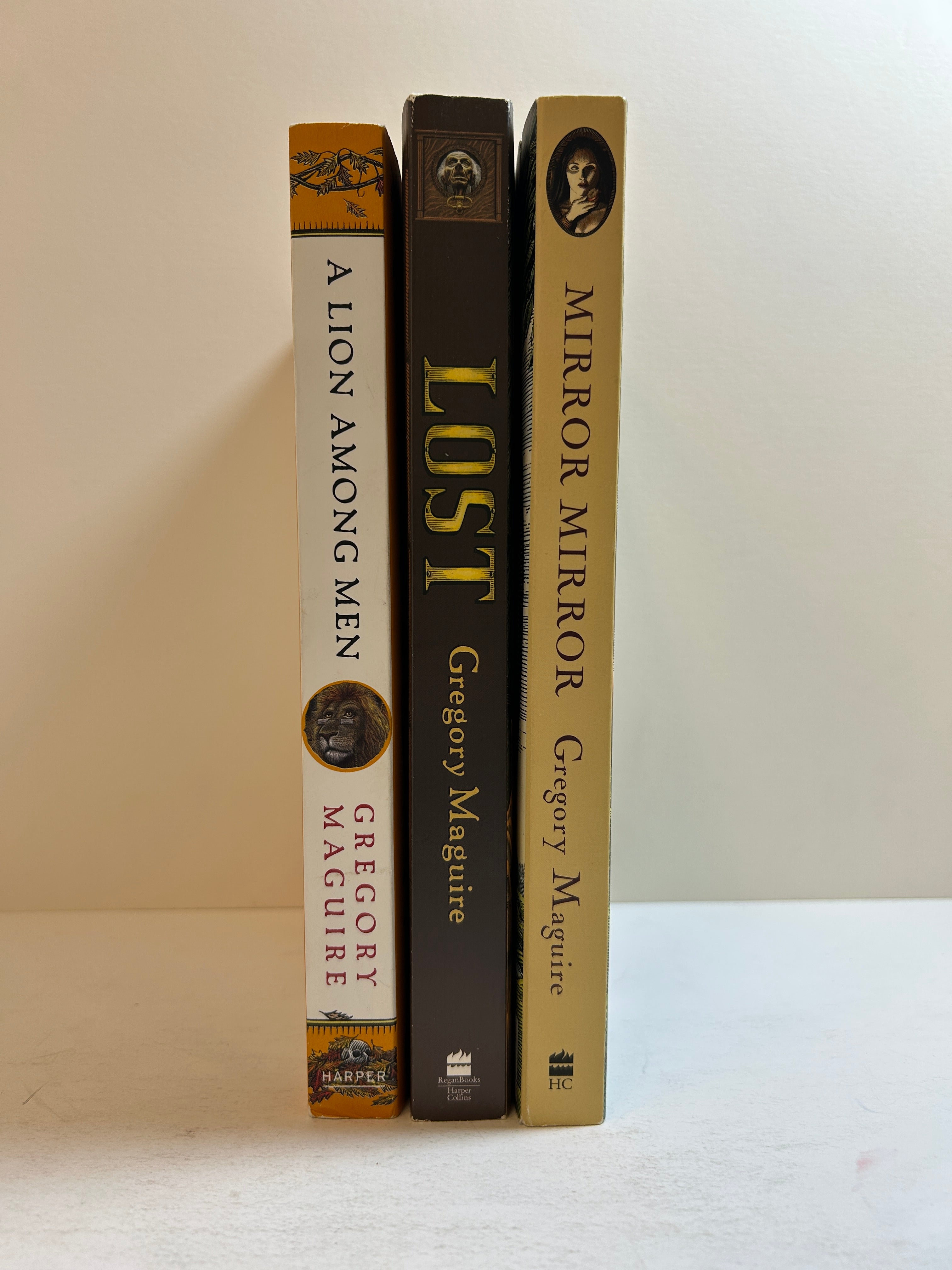 Lot of 3 Gregory Maguire Novels: Lost, Mirror Mirror, & A Lion Among Men SC