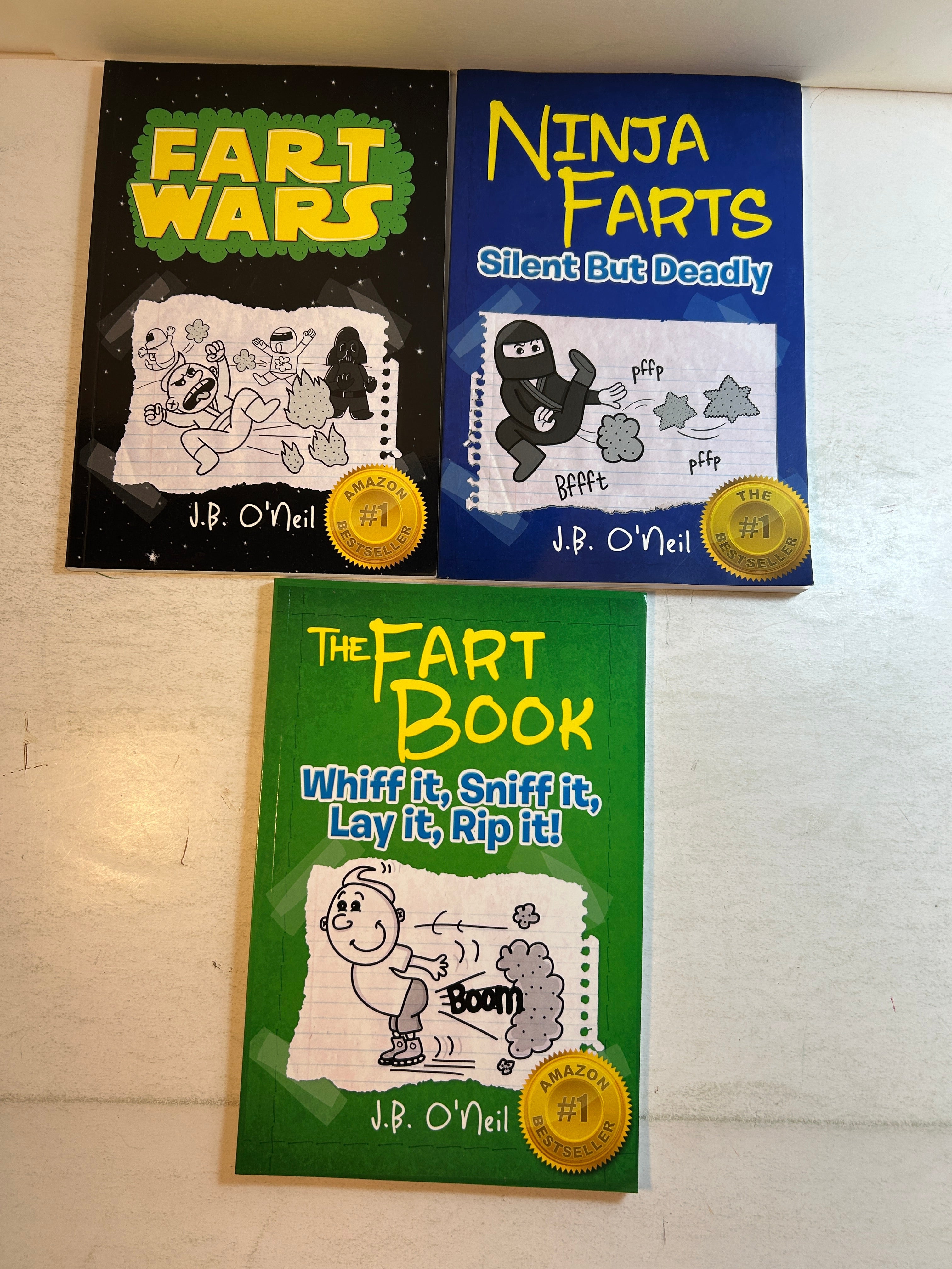 Lot of 3: Humorous Kids Fart books by J.B. O'Neil 2013 J.J. Fast Pub SC