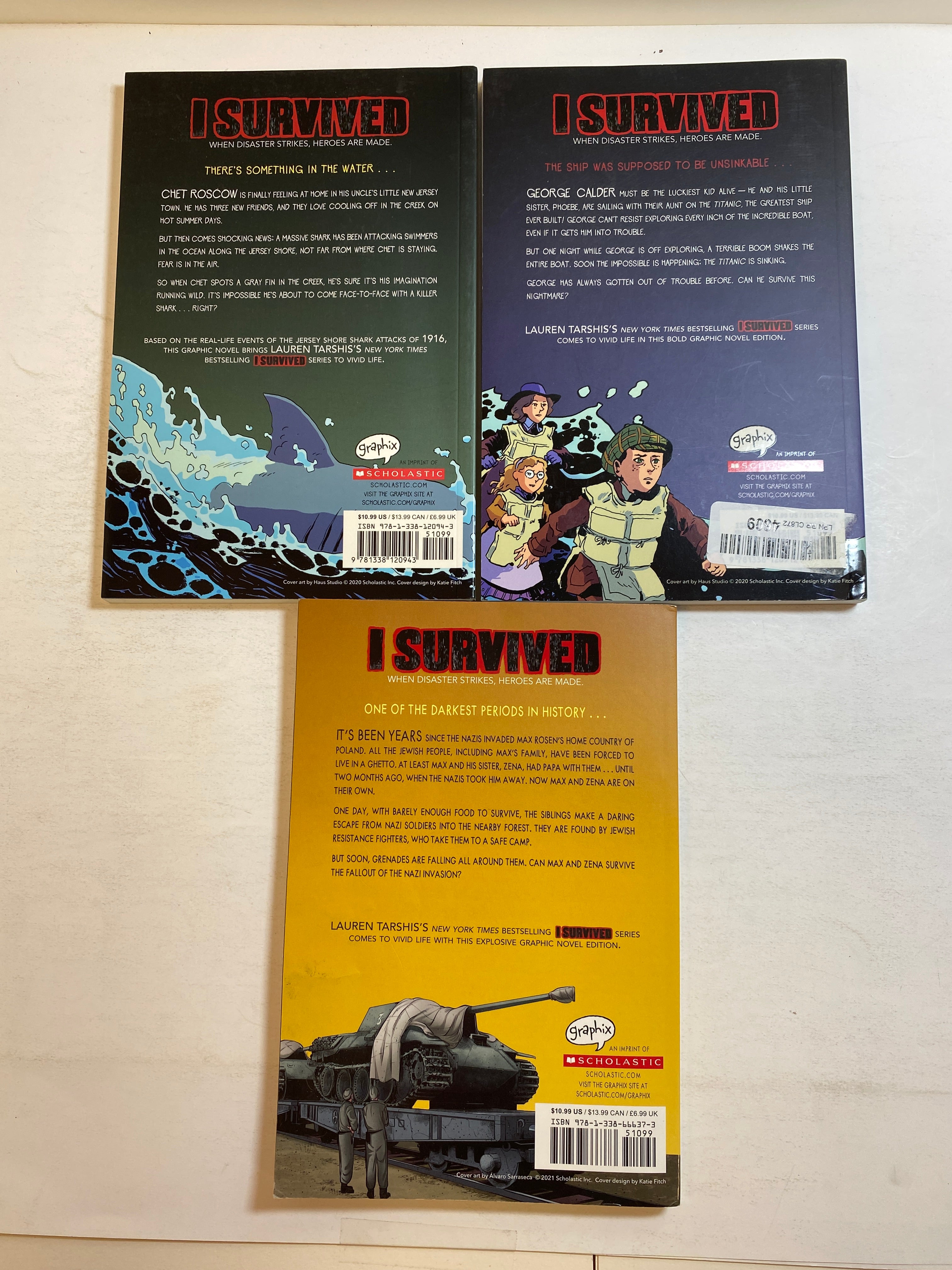 Lot of 3 I Survived Scholastic Books 2020-2021