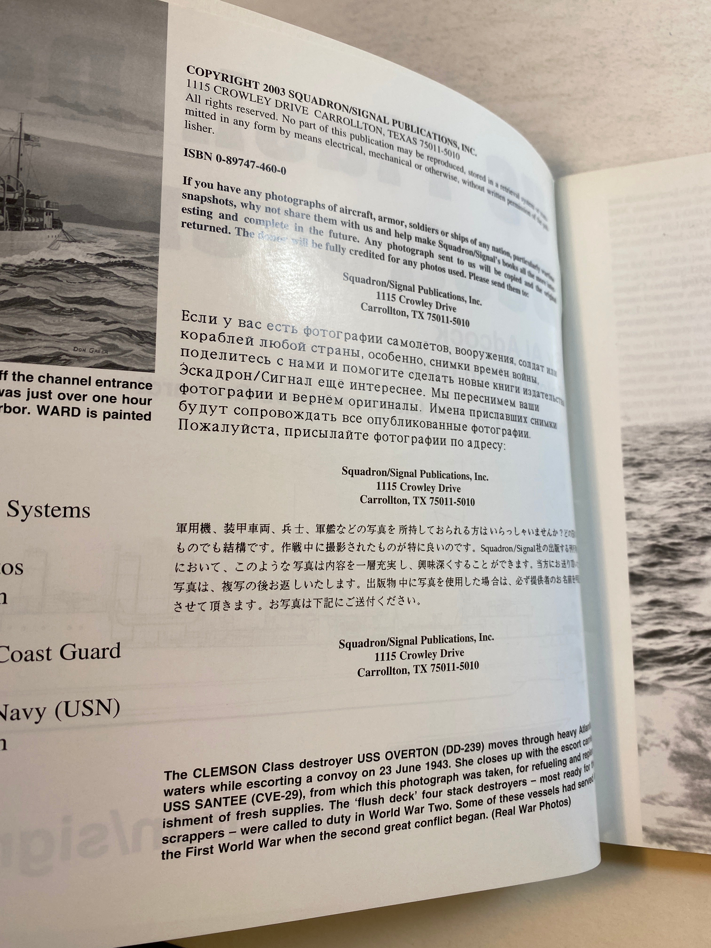 Lot of 3 In Action Booklets Light Cruisers and Destroyers 1999-2003 12, 19, 20