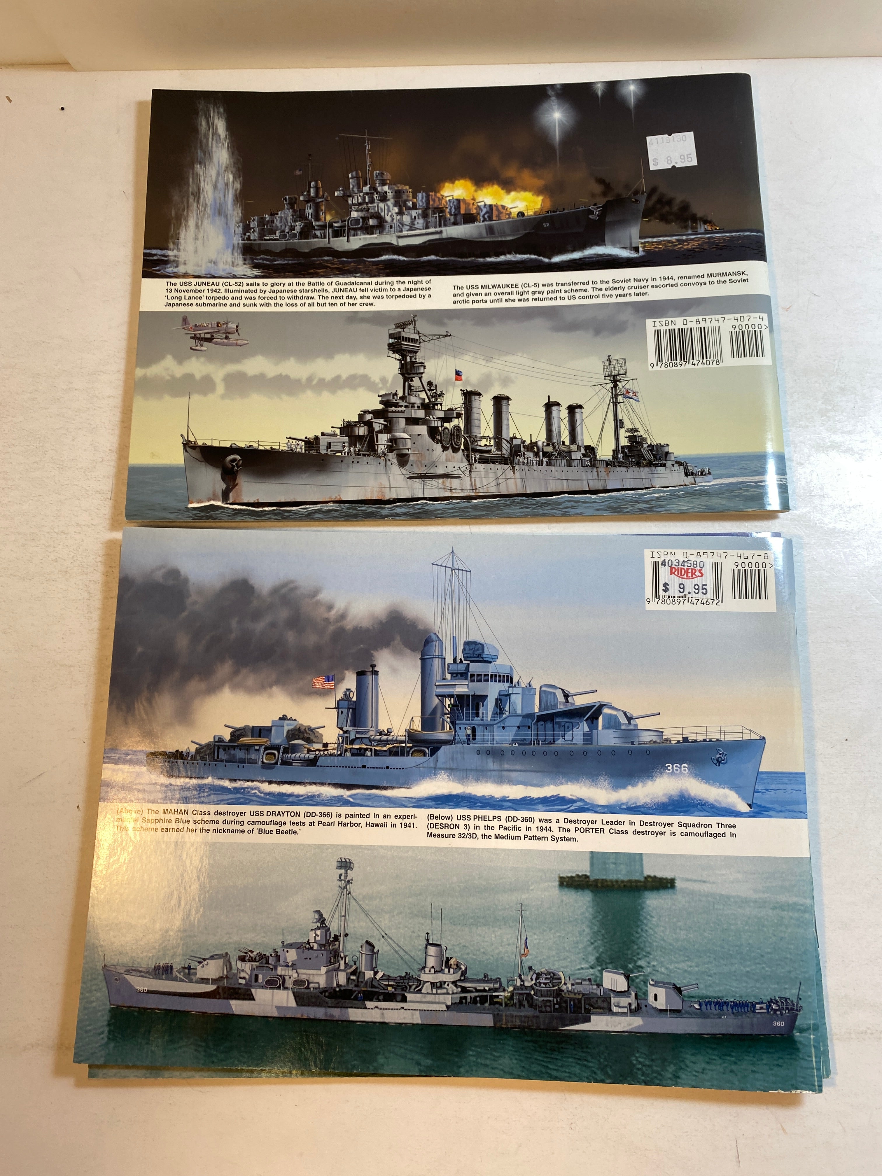 Lot of 3 In Action Booklets Light Cruisers and Destroyers 1999-2003 12, 19, 20