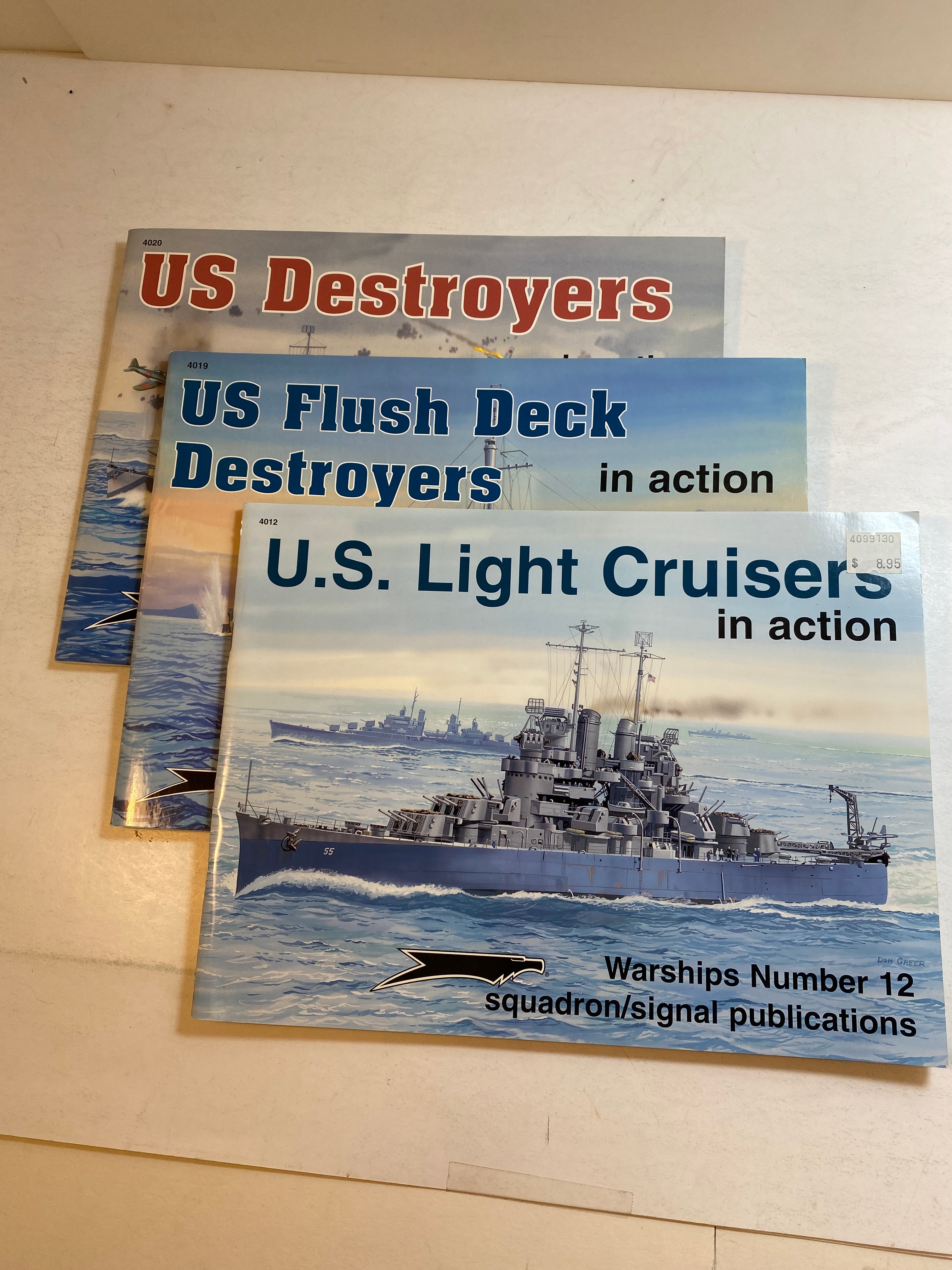 Lot of 3 In Action Booklets Light Cruisers and Destroyers 1999-2003 12, 19, 20