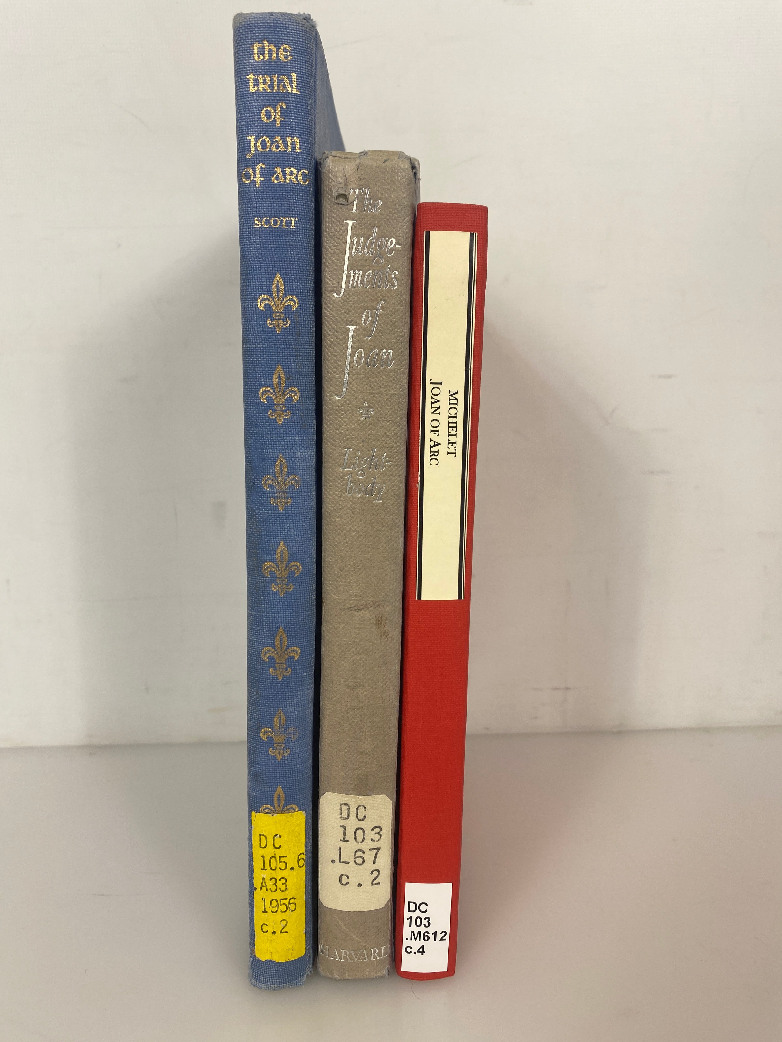 Lot of 3: Joan of Arc by Scott/Michelet/Lightbody 1956-61 Ex-Library HC