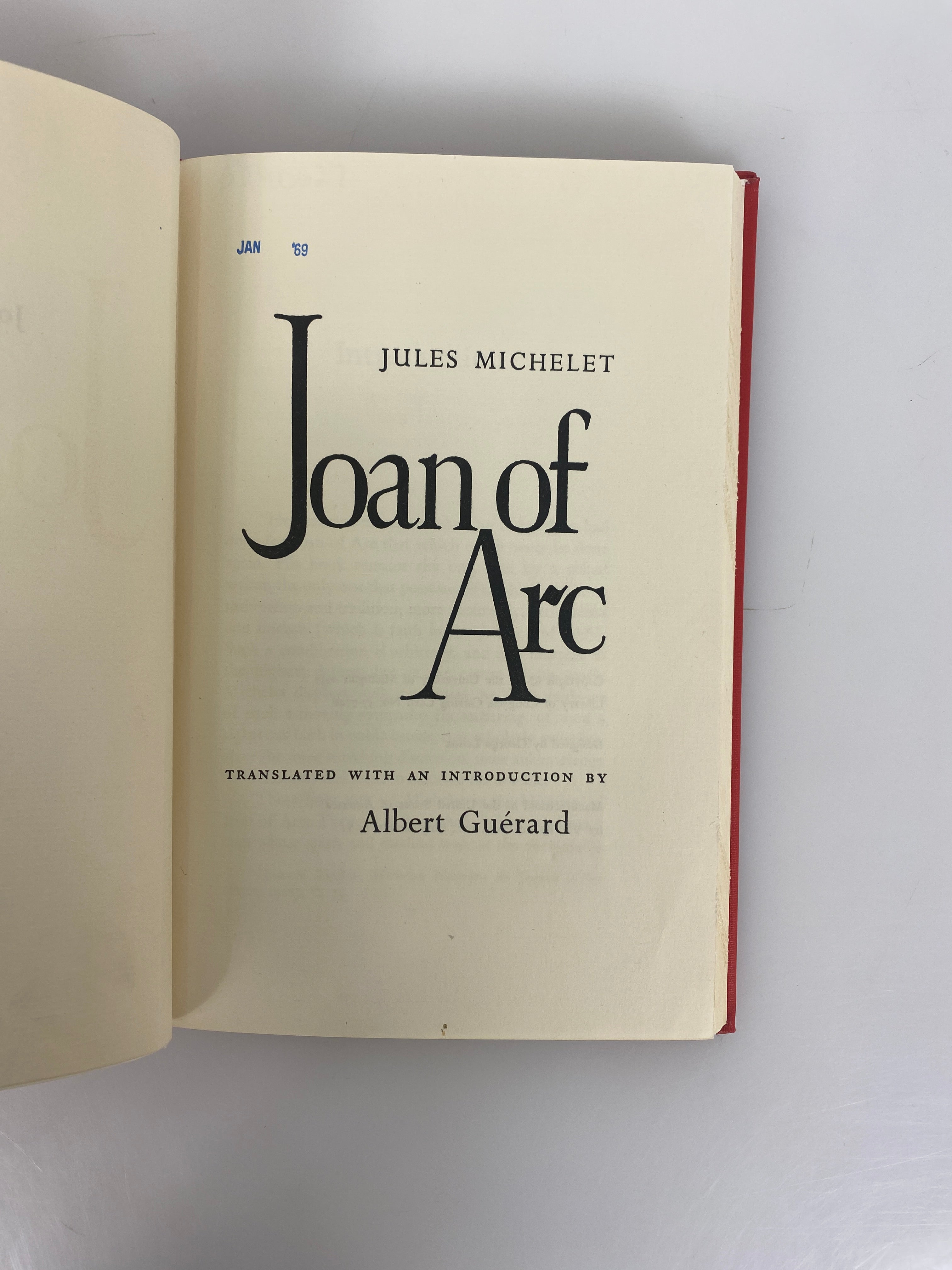 Lot of 3: Joan of Arc by Scott/Michelet/Lightbody 1956-61 Ex-Library HC