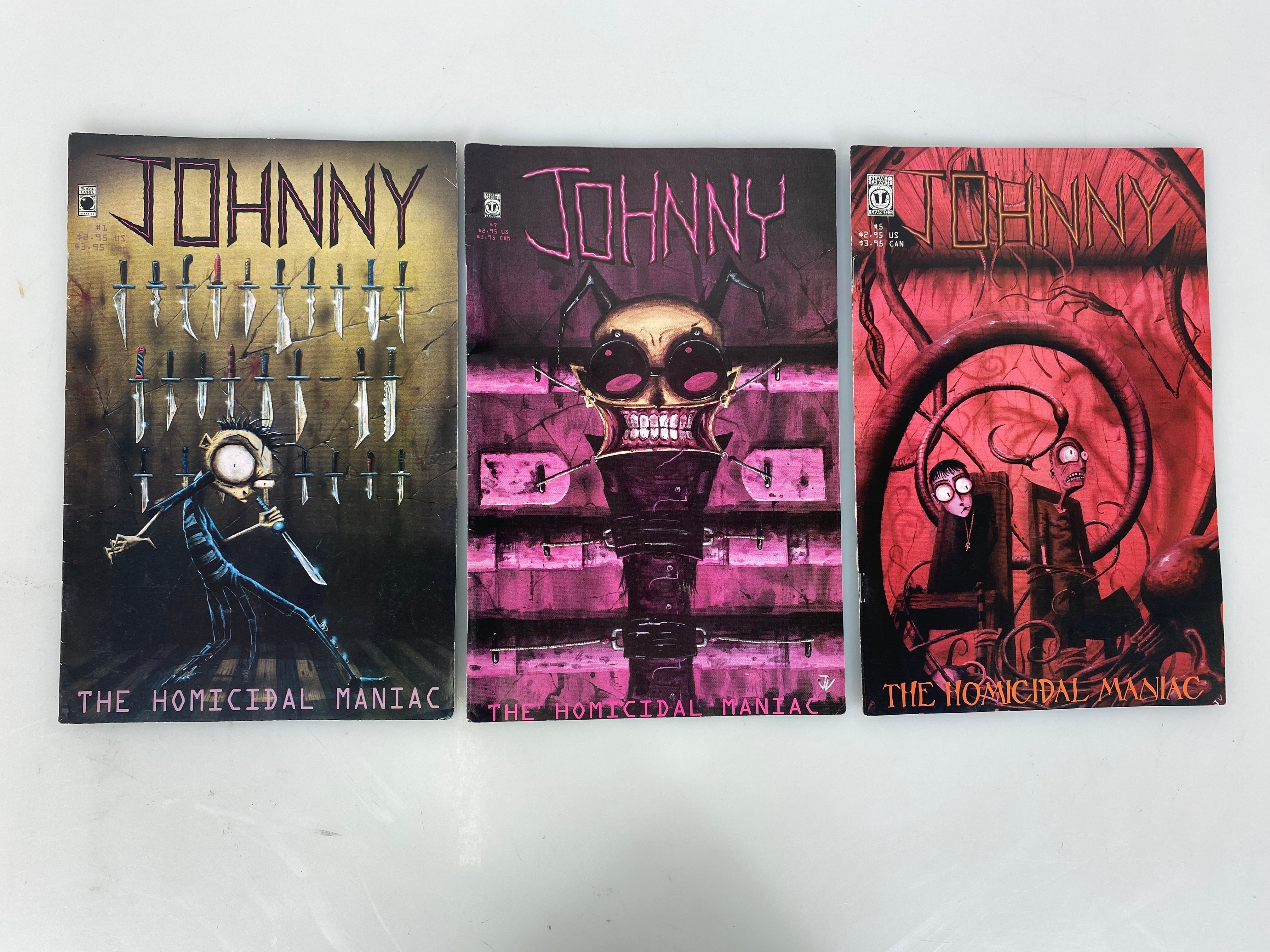 Lot of 3 Johnny Homicidal Maniac Comic 2003