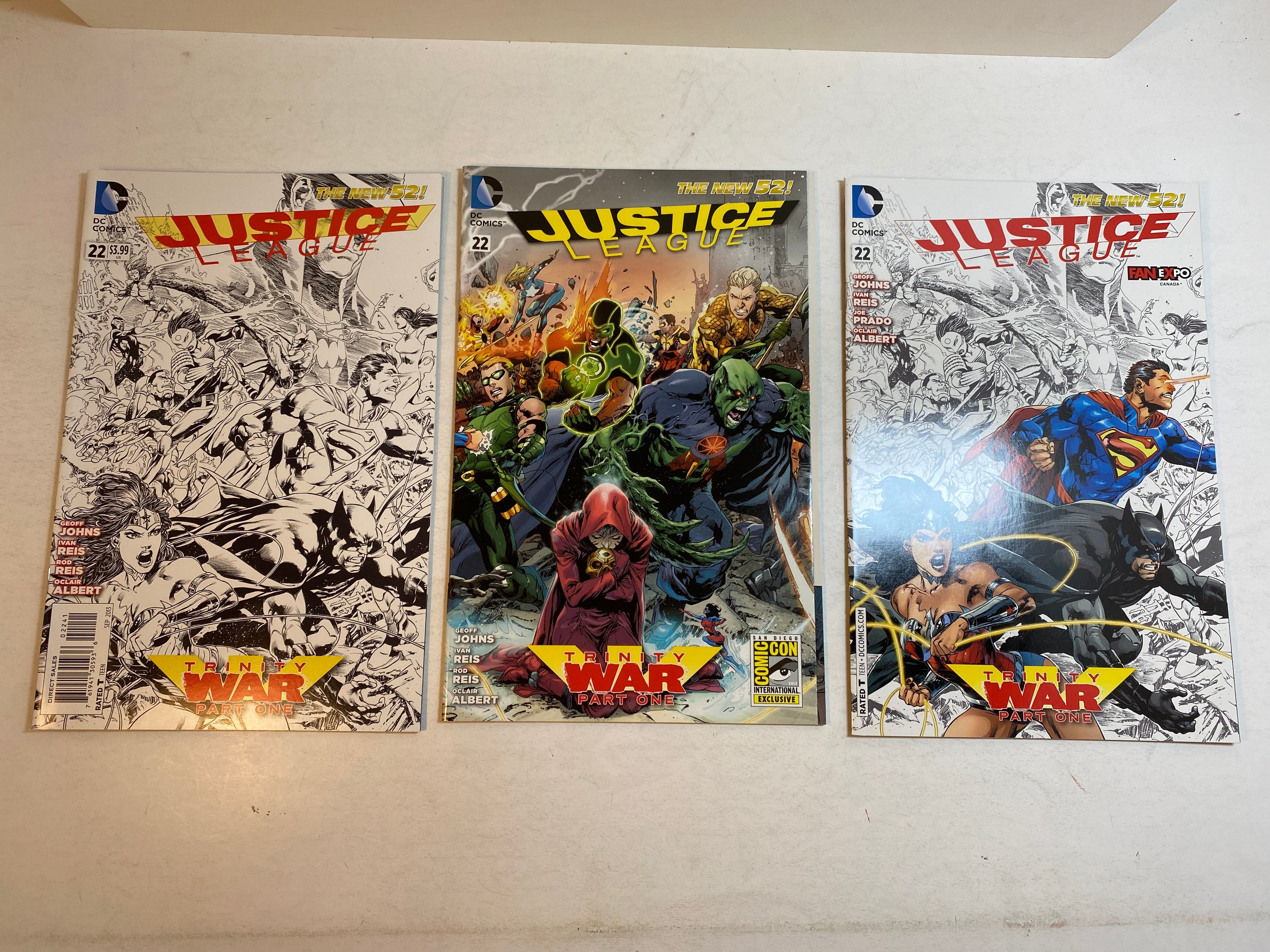 Lot of 3 Justice League #22 2013 Variants Trinity War
