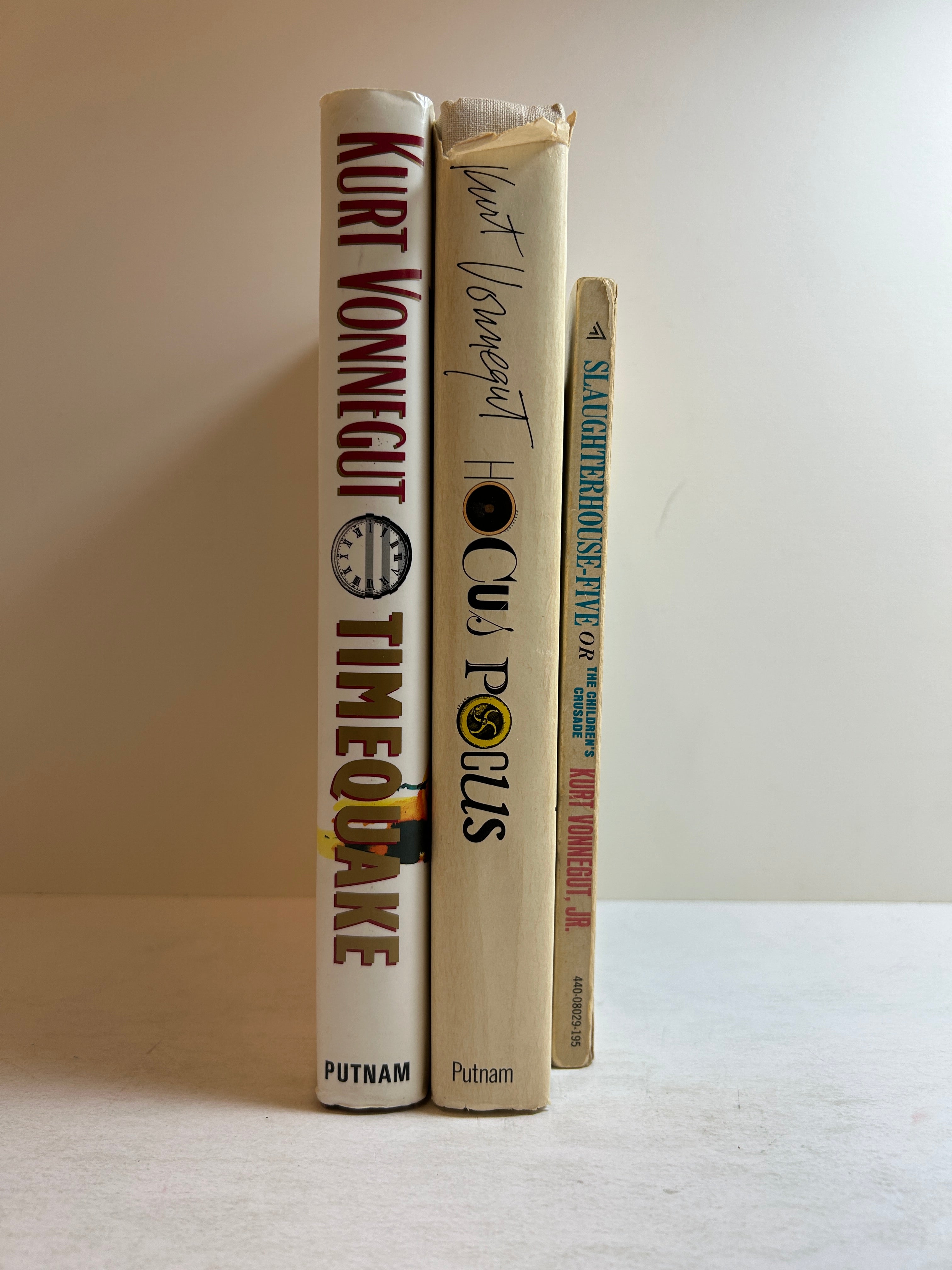 Lot of 3 Kurt Vonnegut Novels-Slaughterhouse-Five (SC), Timequake & Hocus Pocus HC