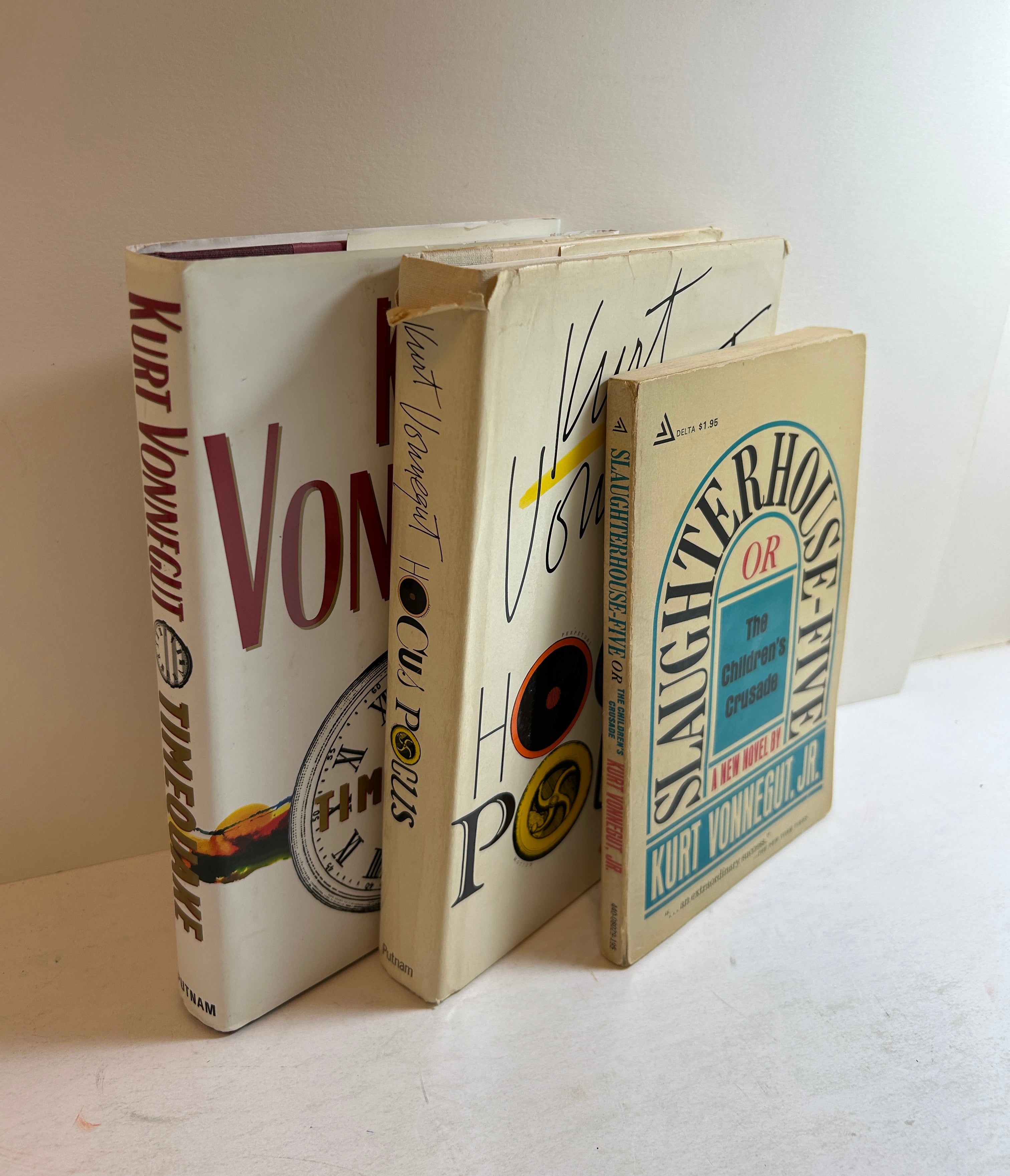 Lot of 3 Kurt Vonnegut Novels-Slaughterhouse-Five (SC), Timequake & Hocus Pocus HC