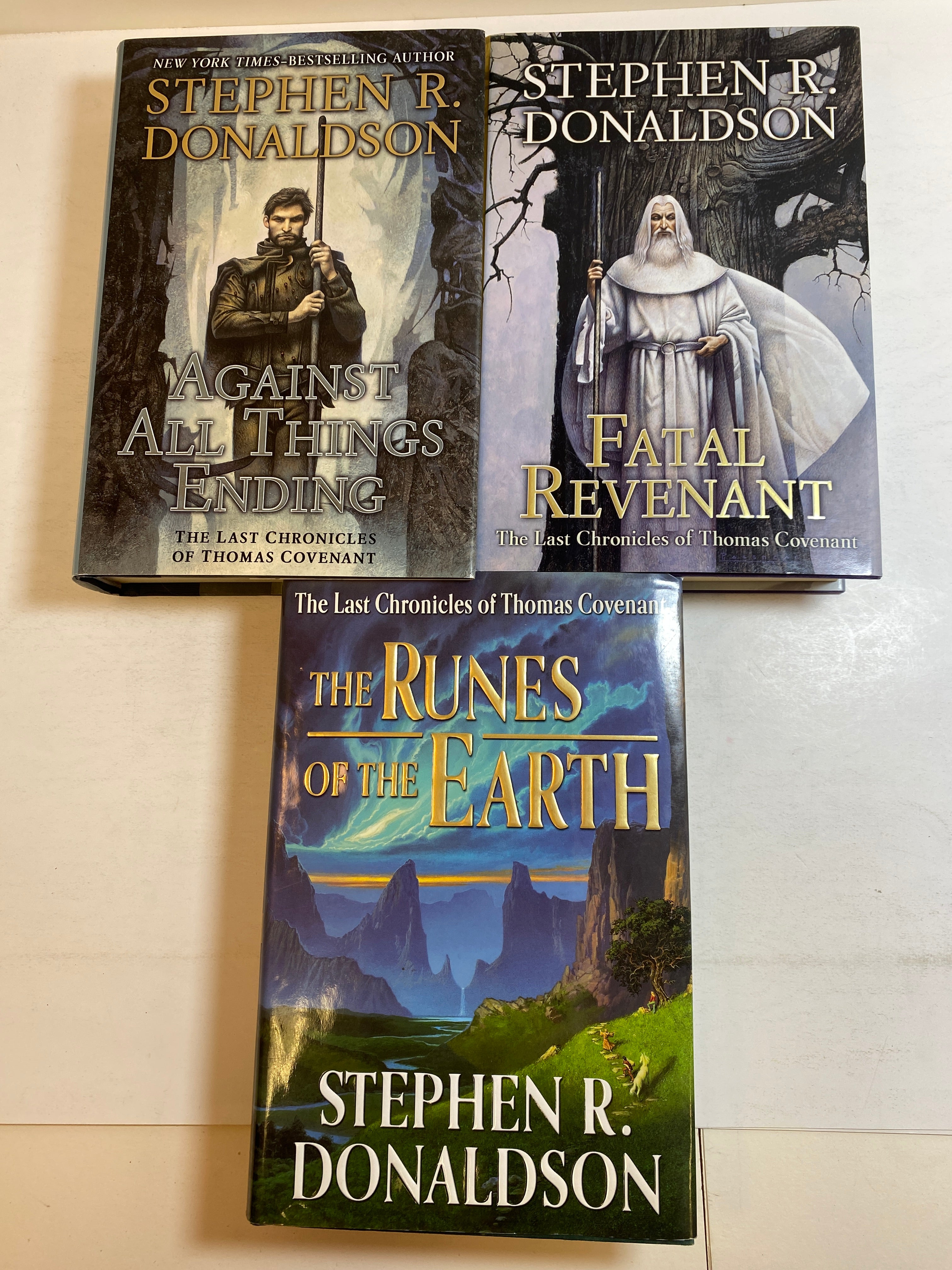 Lot of 3 Last Thomas Covenant Book Donaldson HCDJ 2004-2010