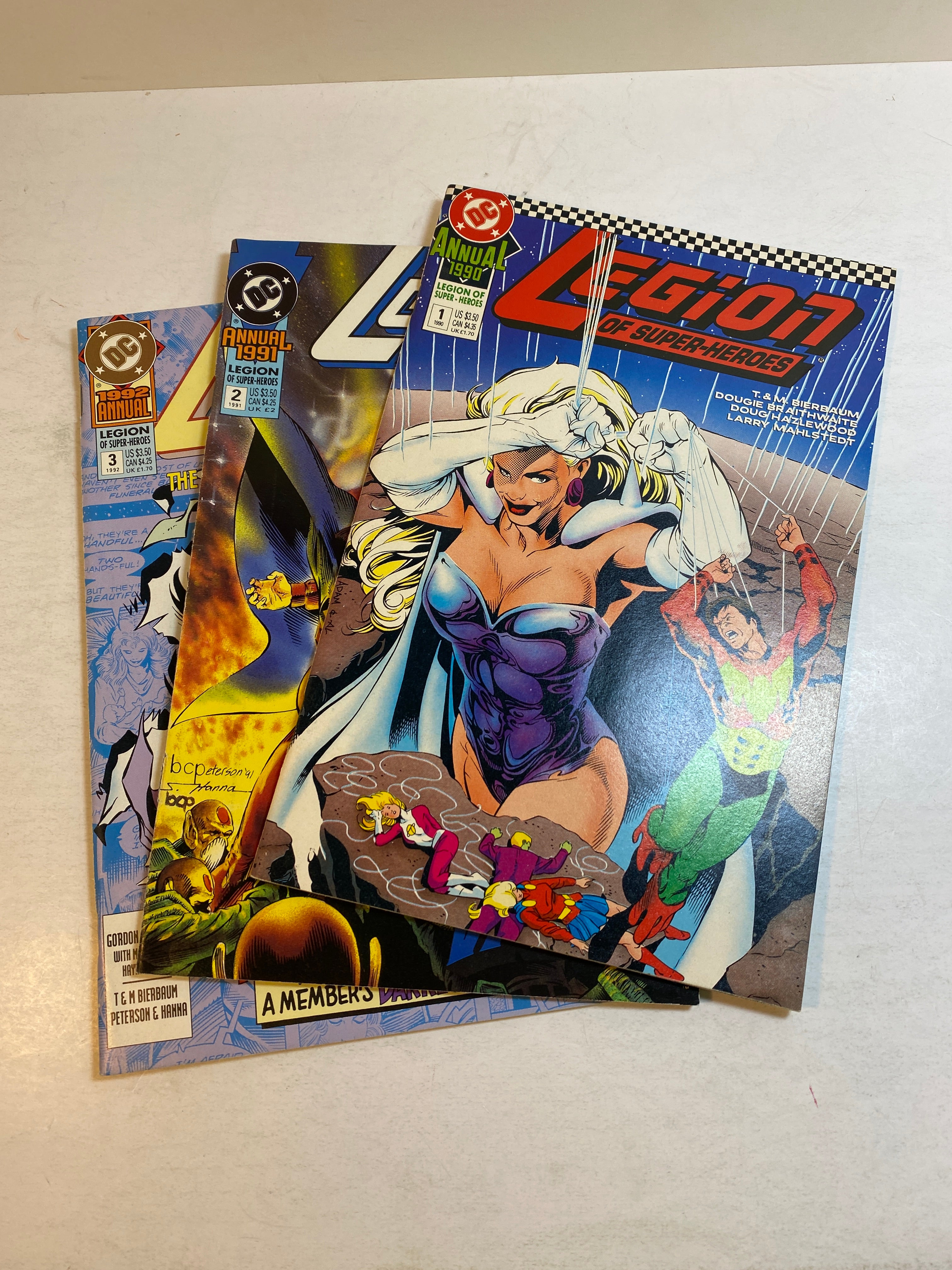 Lot of 3 Legion of Superheroes Annuals DC Comics 1990-1992