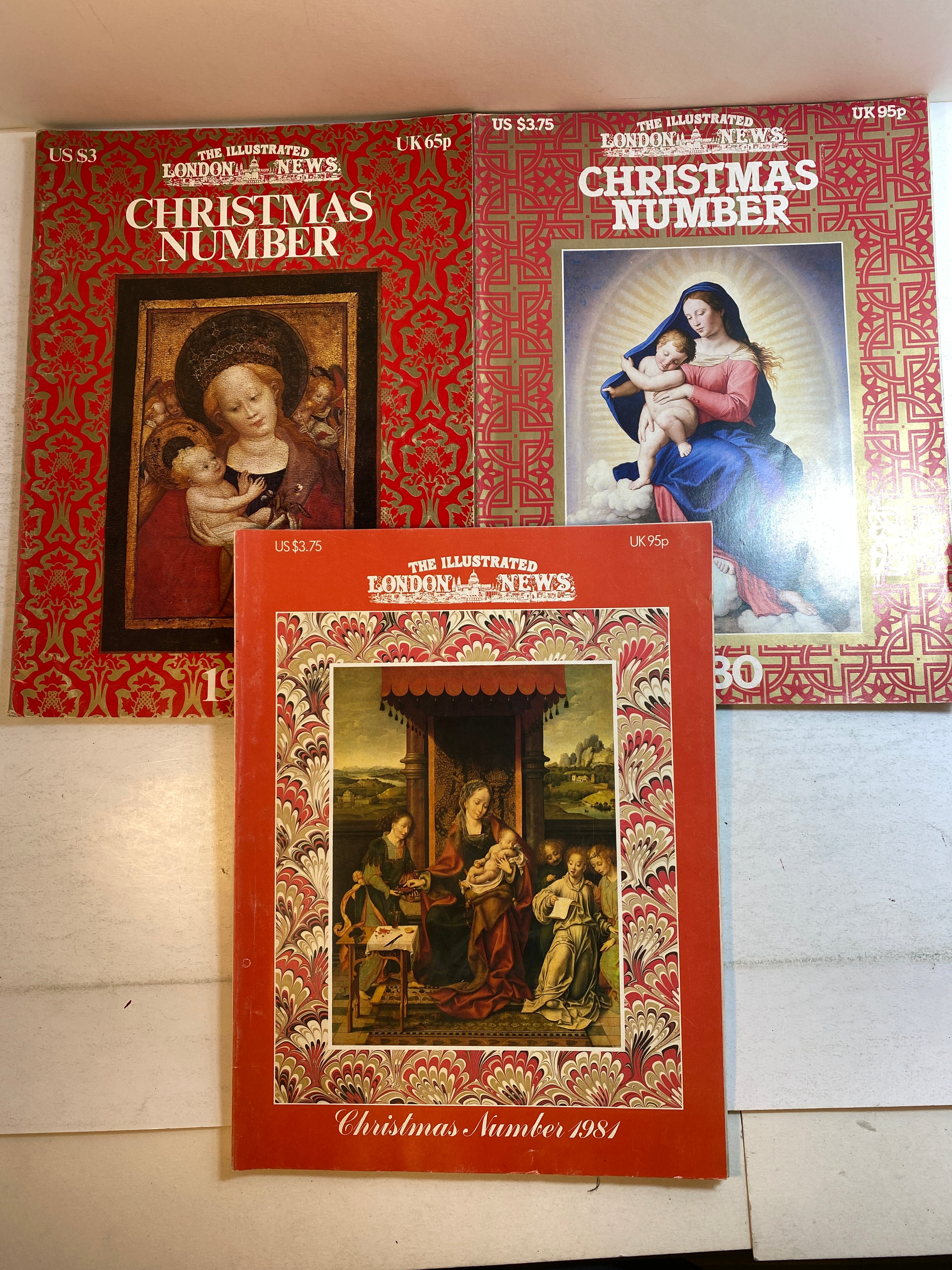 Lot of 3 London Illustrated News Christmas Issues 1979-1981
