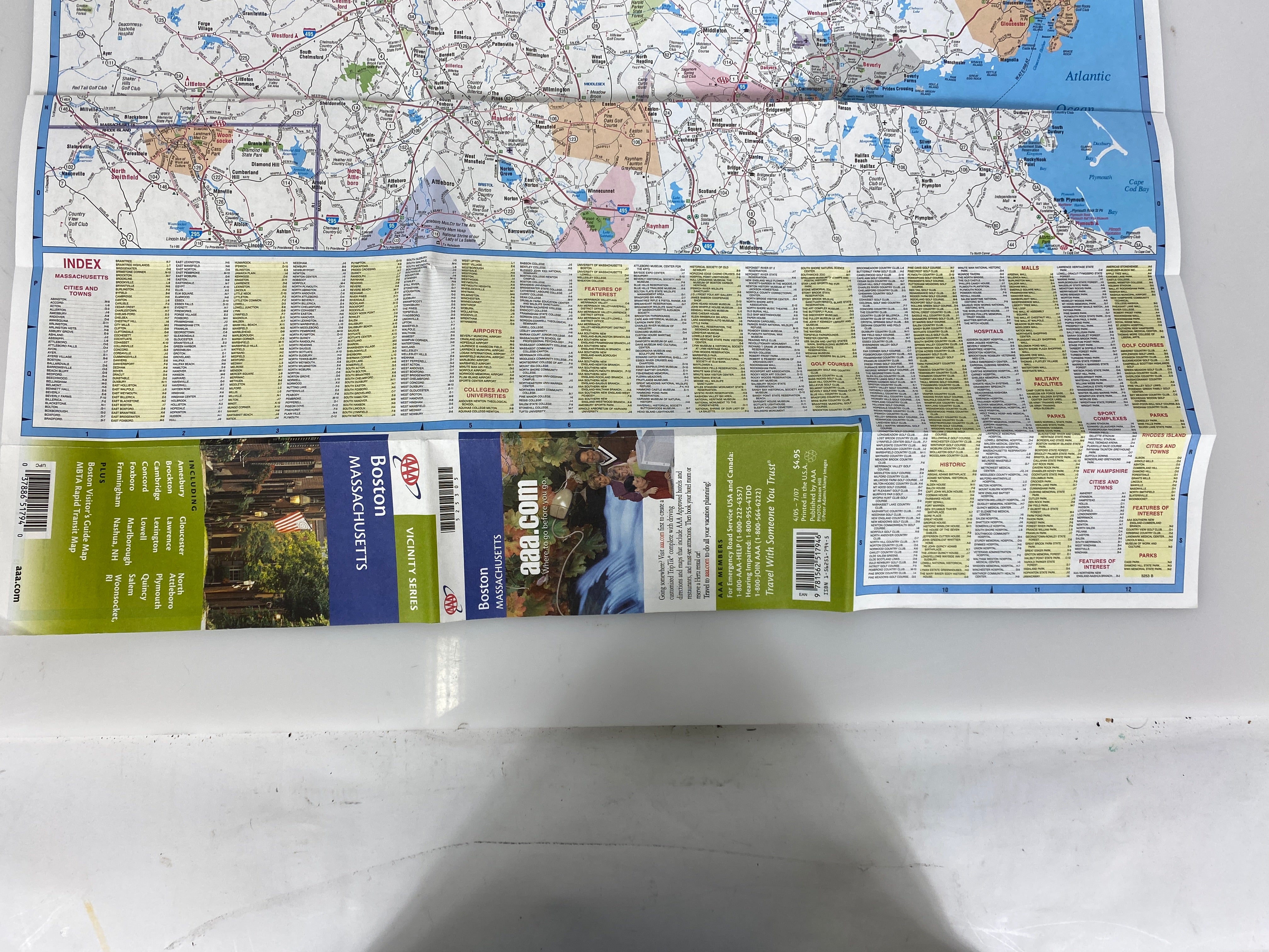 Lot of 3 Maps: MapEasy Boston/AAA Boston Area/AAA CT MA RI 1997-2005