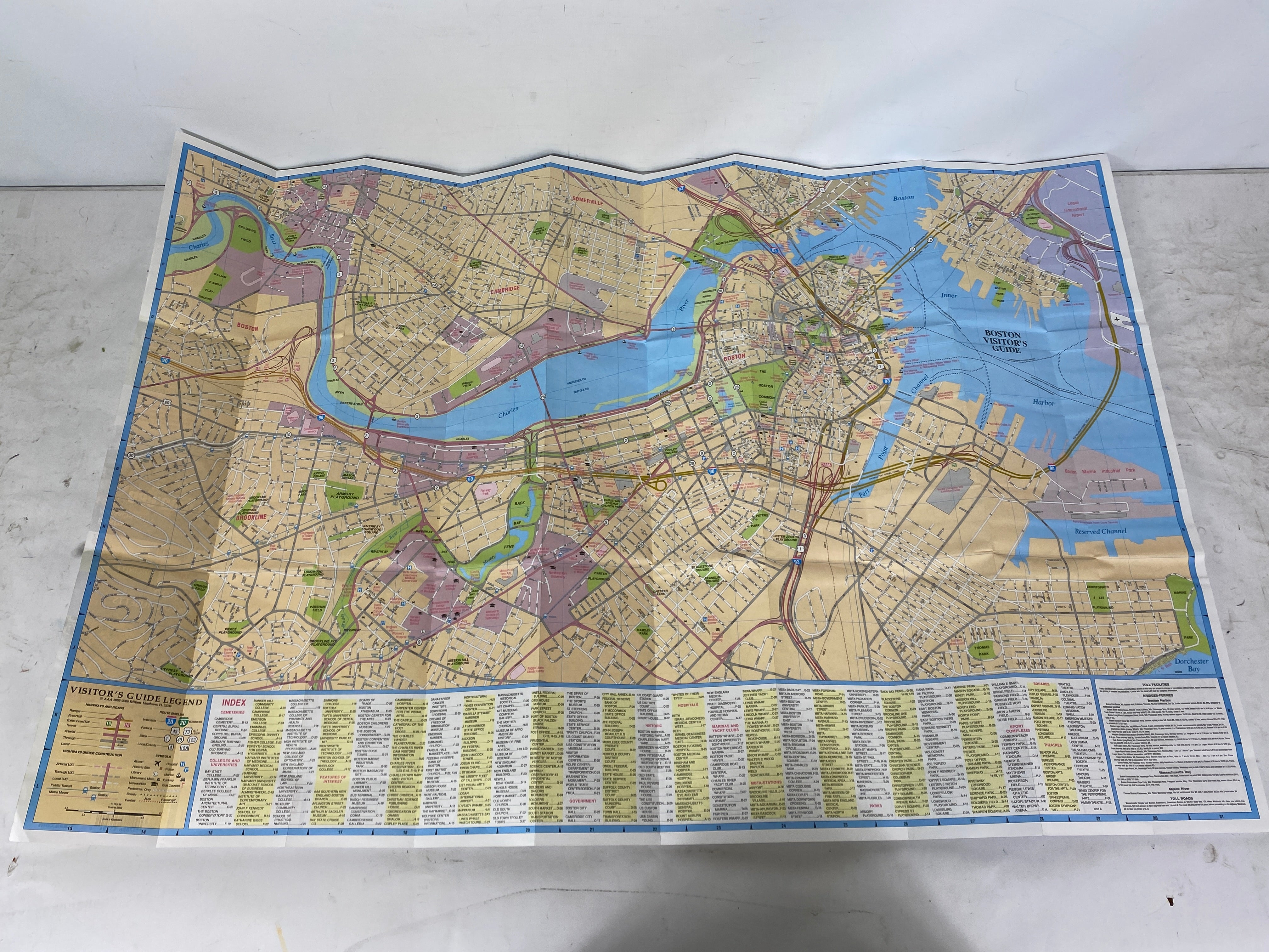 Lot of 3 Maps: MapEasy Boston/AAA Boston Area/AAA CT MA RI 1997-2005