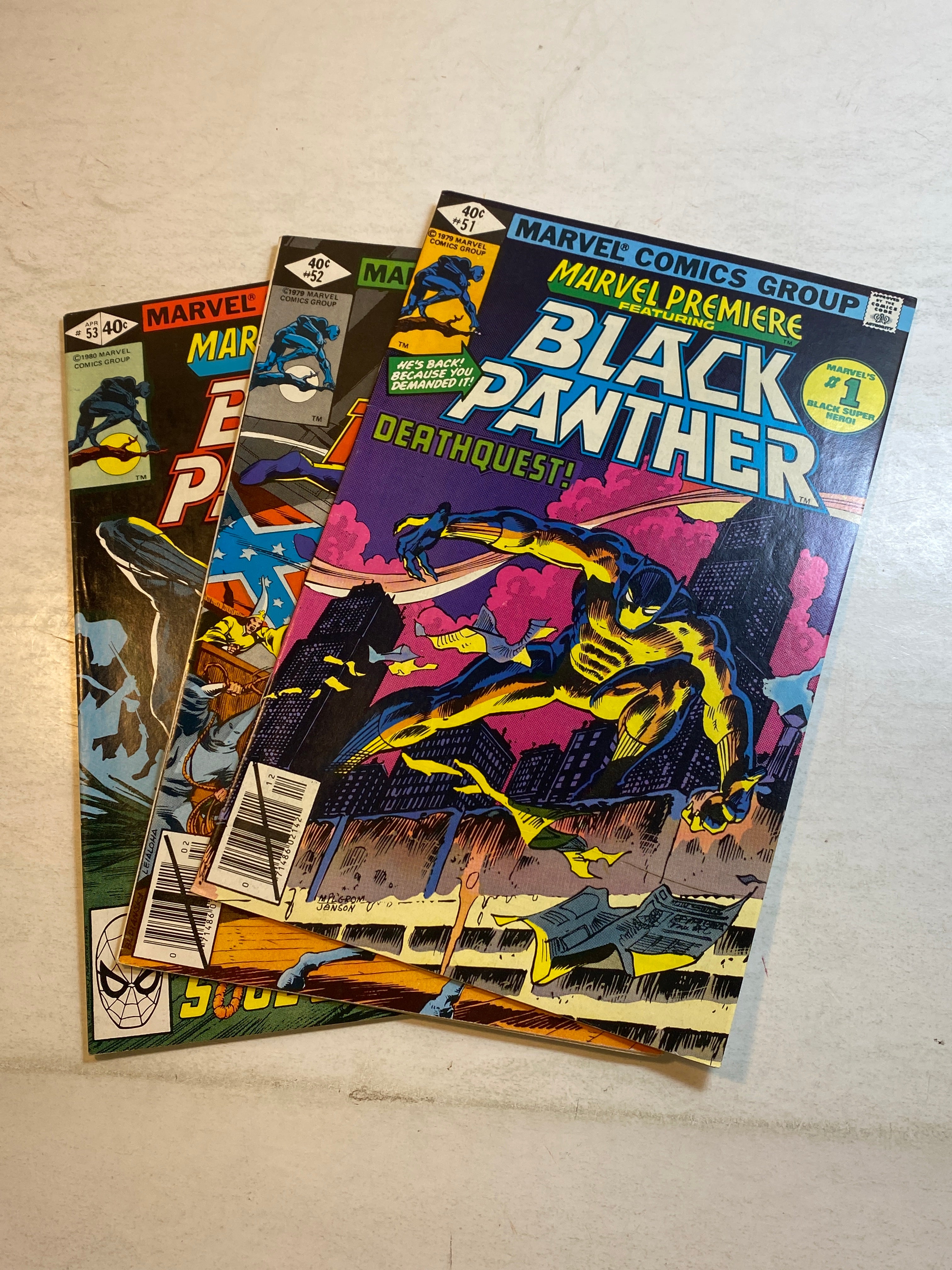Lot of 3 Marvel Premiere Black Panther Comics 1979-1980