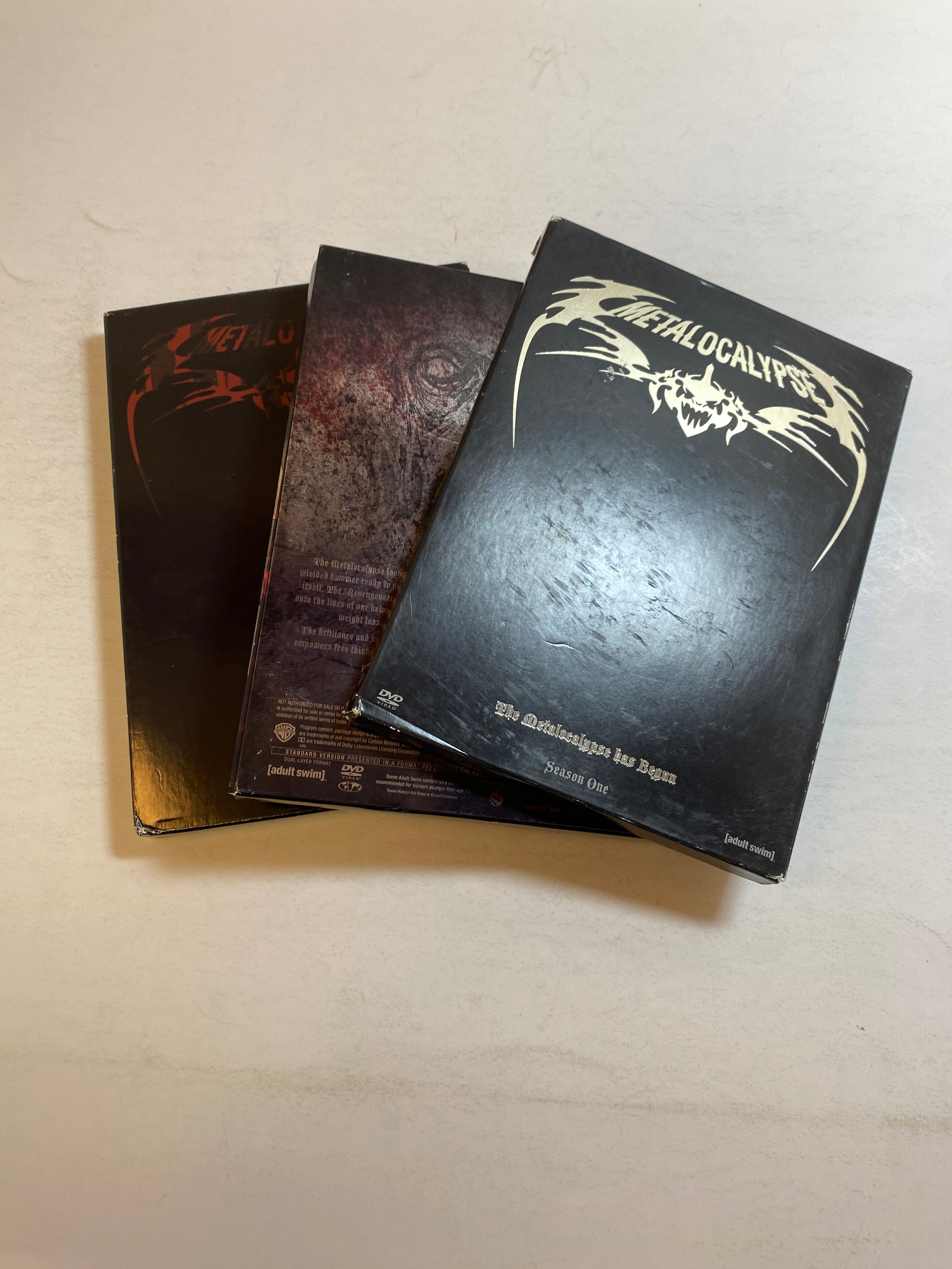 Lot of 3 Metalocalypse DVD Sets Seasons 1-3 2007-2010