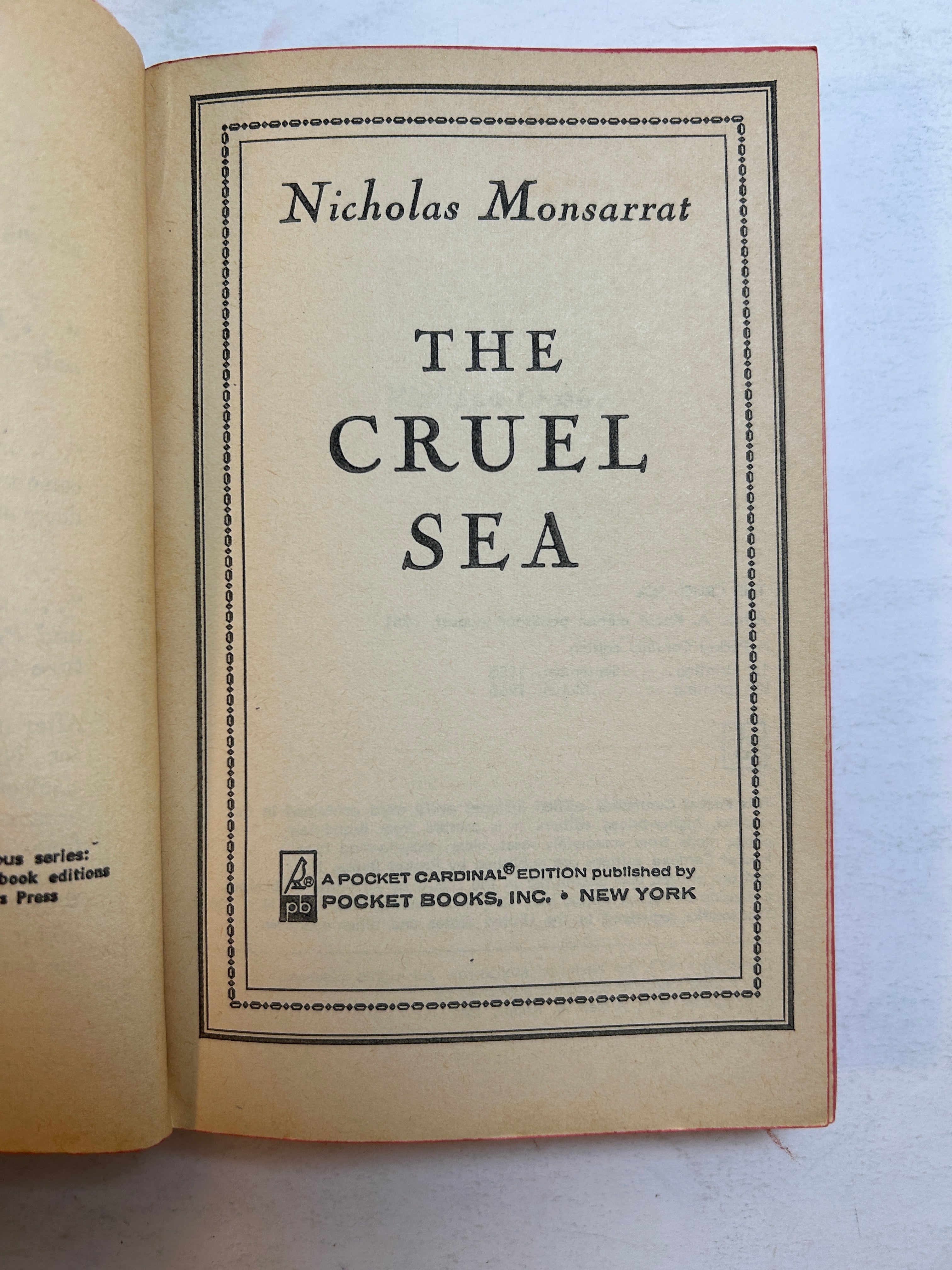 Lot of 3 Nicholas Monsarrat Novels Pocket Books 1965-1966 SC
