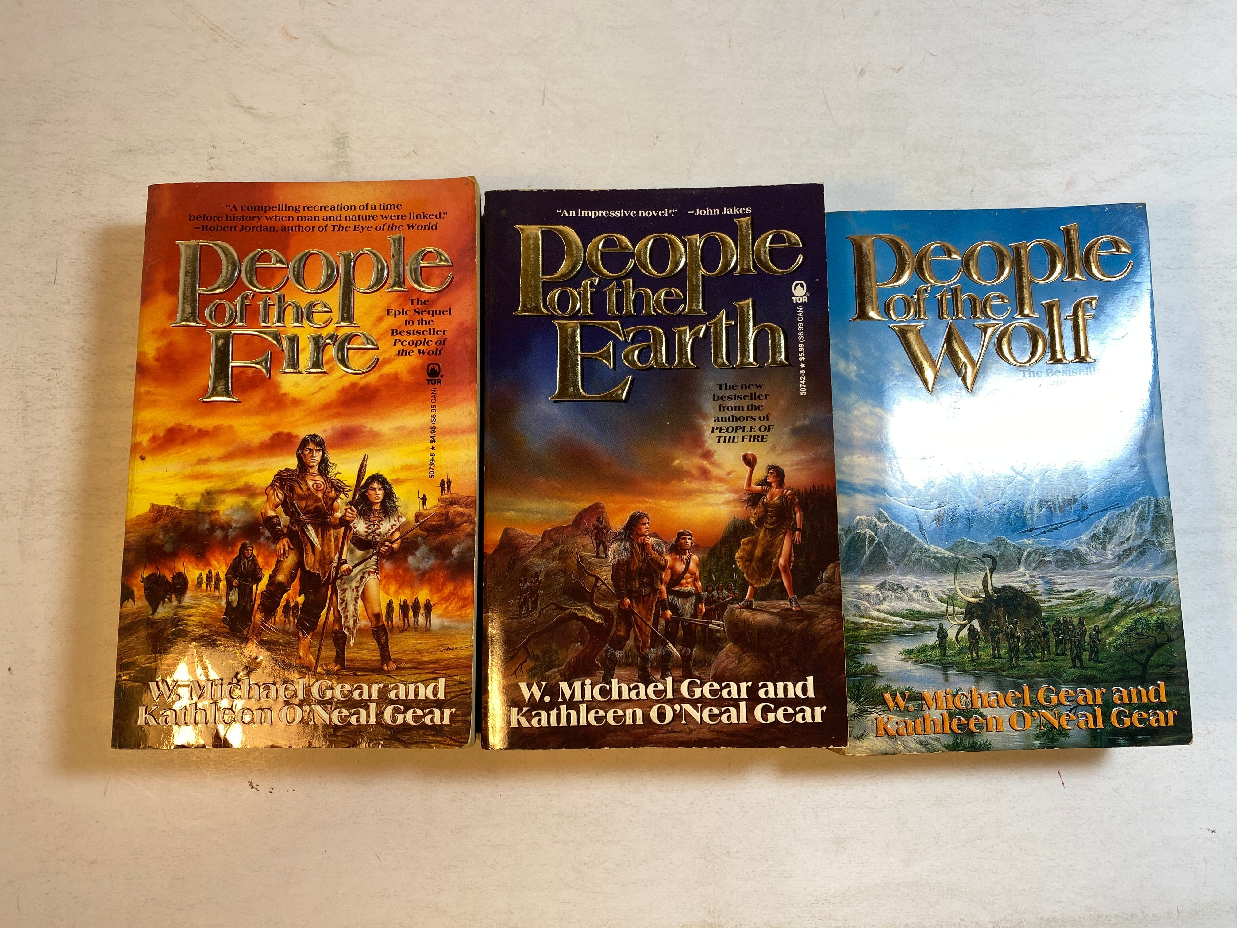 Lot of 3 People of the Earth Series Michael Kathleen Gear 1990-1992 SC