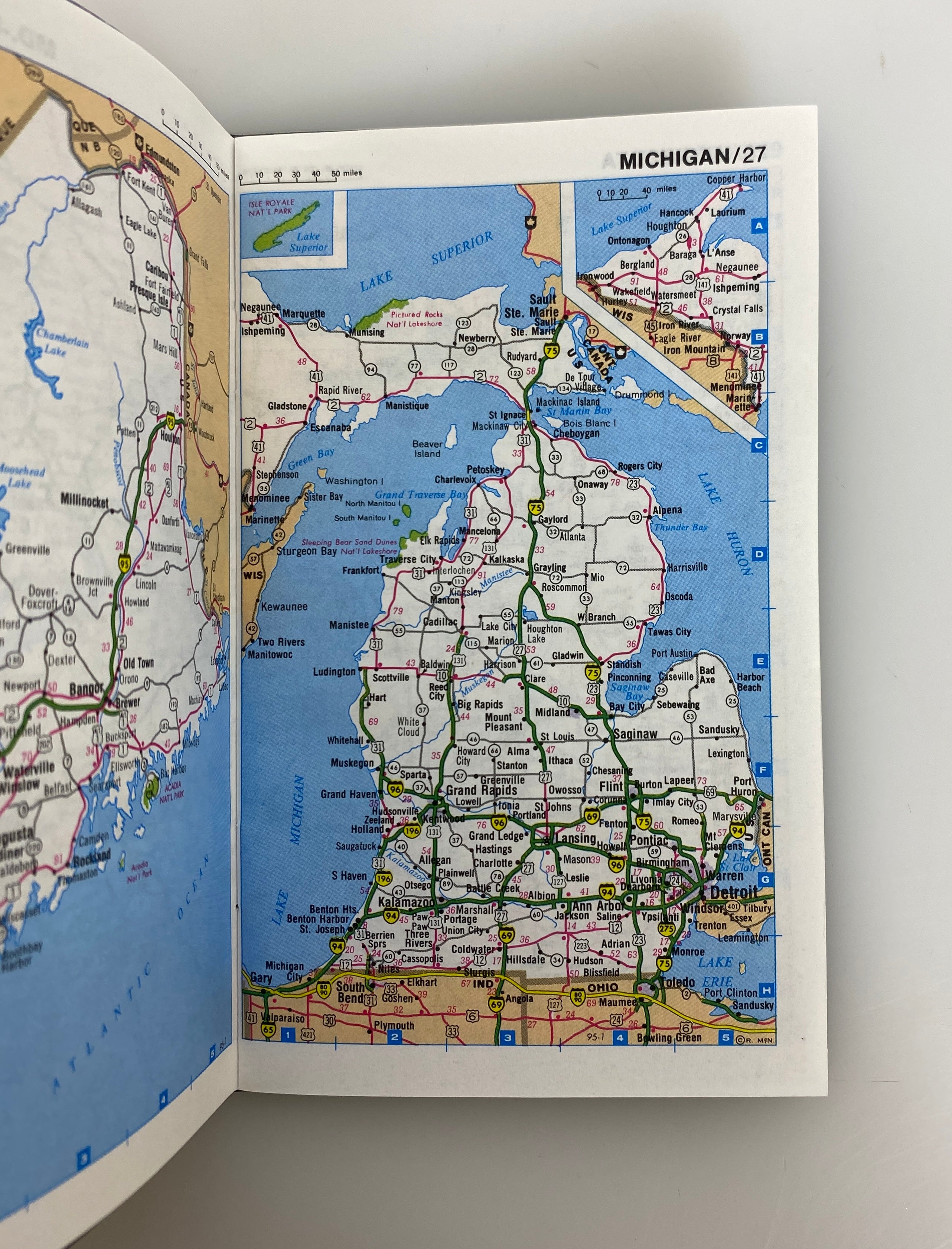 Lot of 3: Rand McNally Pocket Atlas/AAA USA Map/Hammond's Superior Map of USA