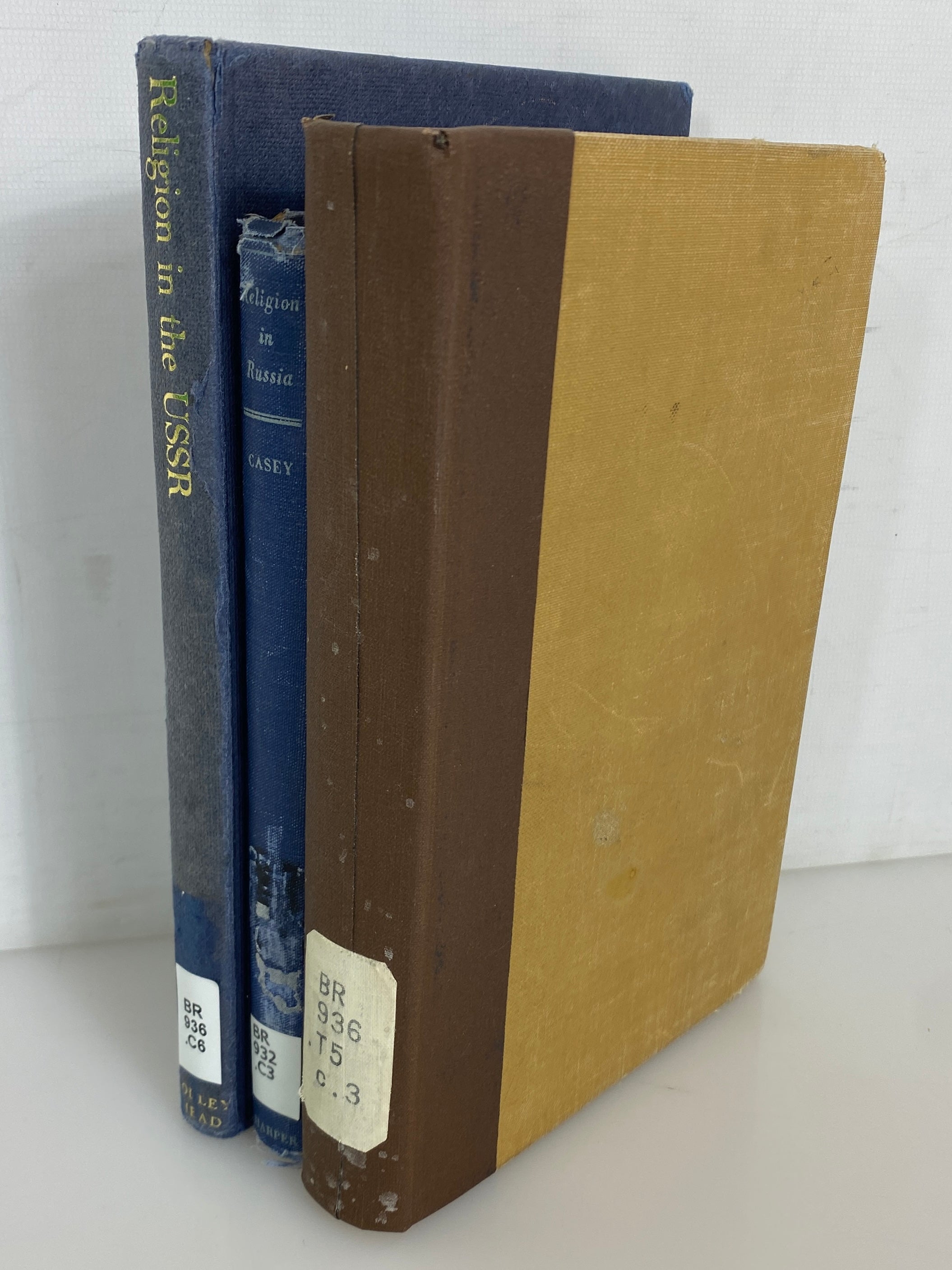 Lot of 3: Religion in Russia/Soviet Russia/USSR 1942-1968 Ex-Library HC