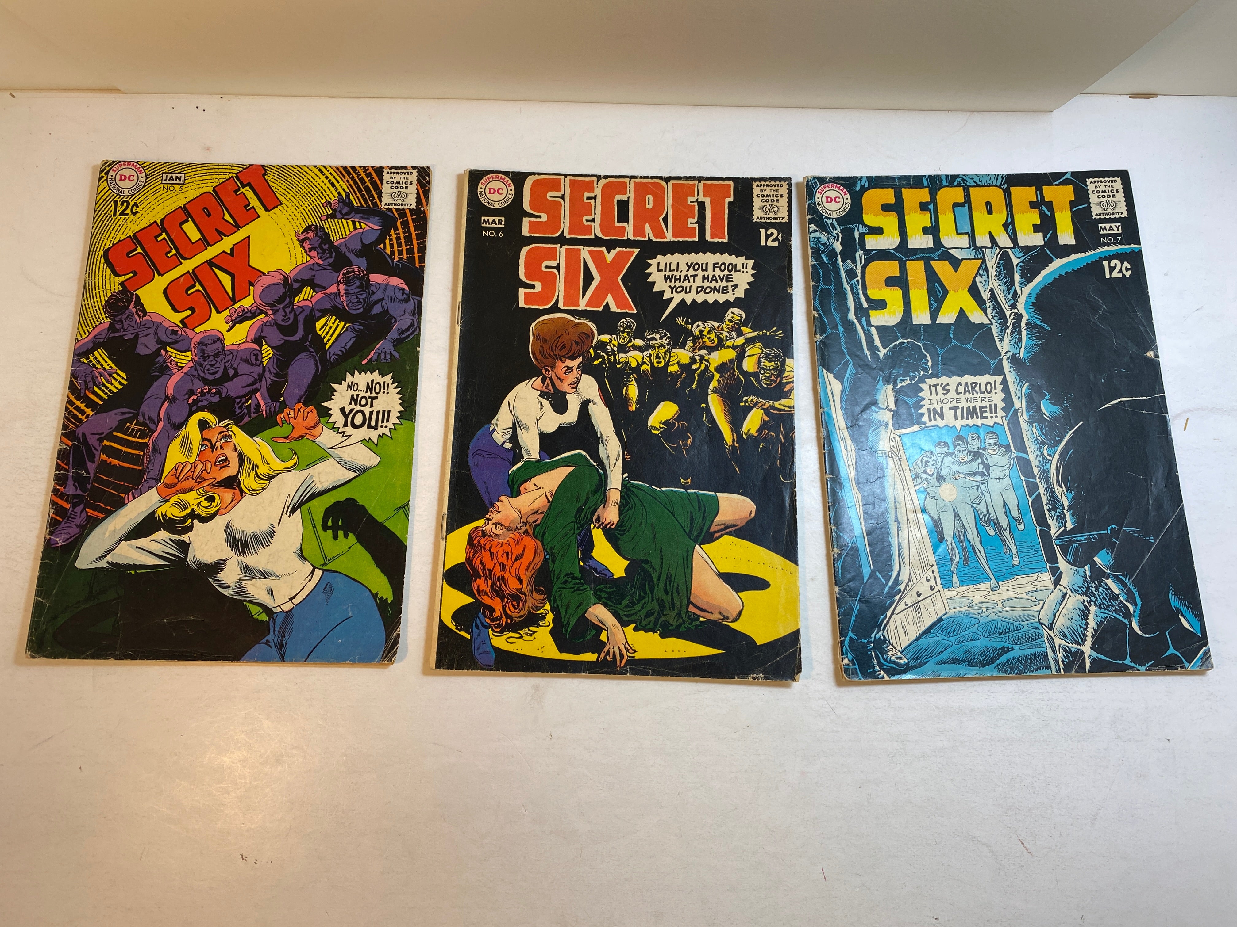 Lot of 3 Secret Six DC Comics 1969
