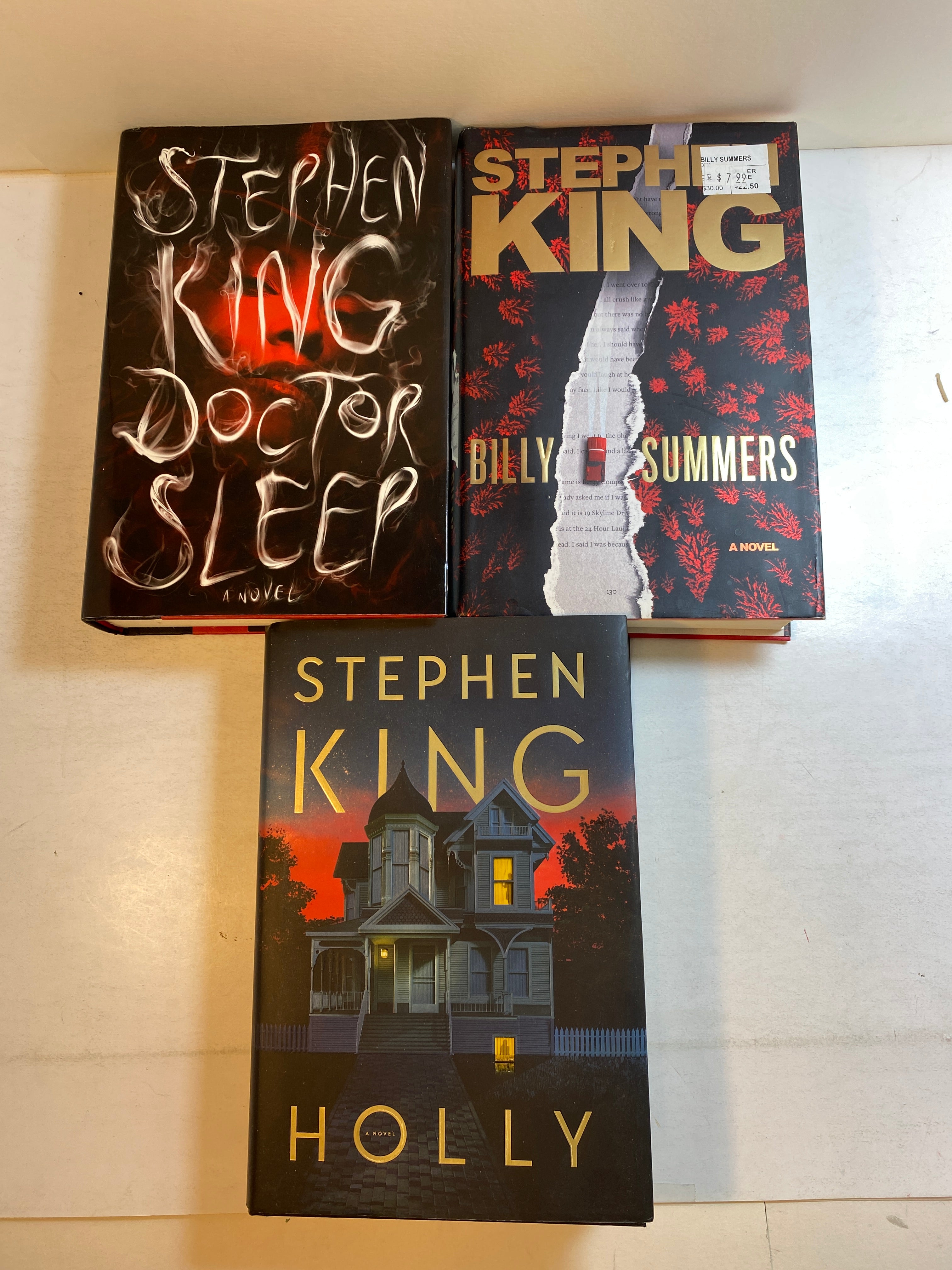 Lot of 3 Stephen King Books Doctor Sleep Billy Summers Holly HCDJ 2013-2023