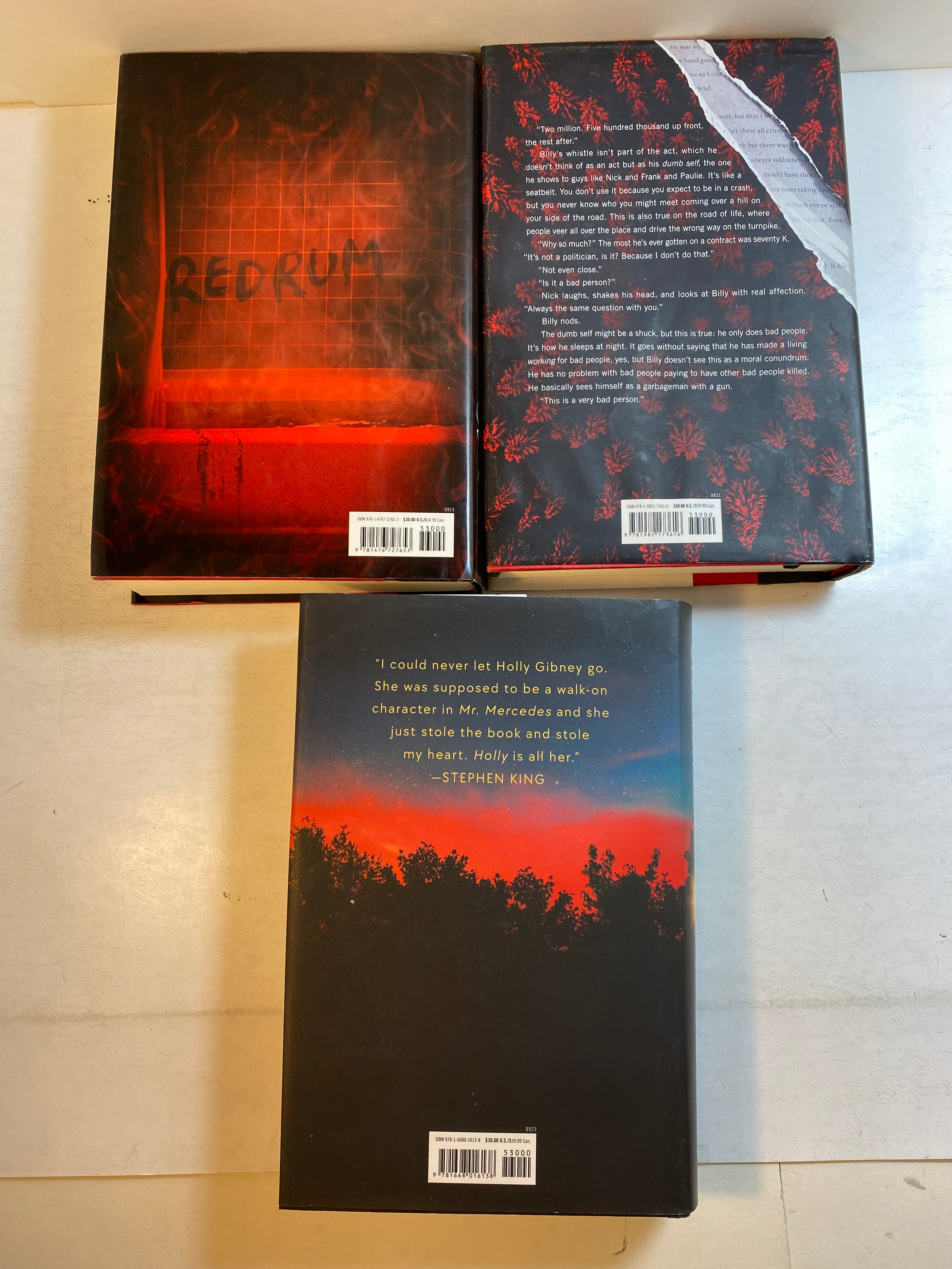 Lot of 3 Stephen King Books Doctor Sleep Billy Summers Holly HCDJ 2013-2023