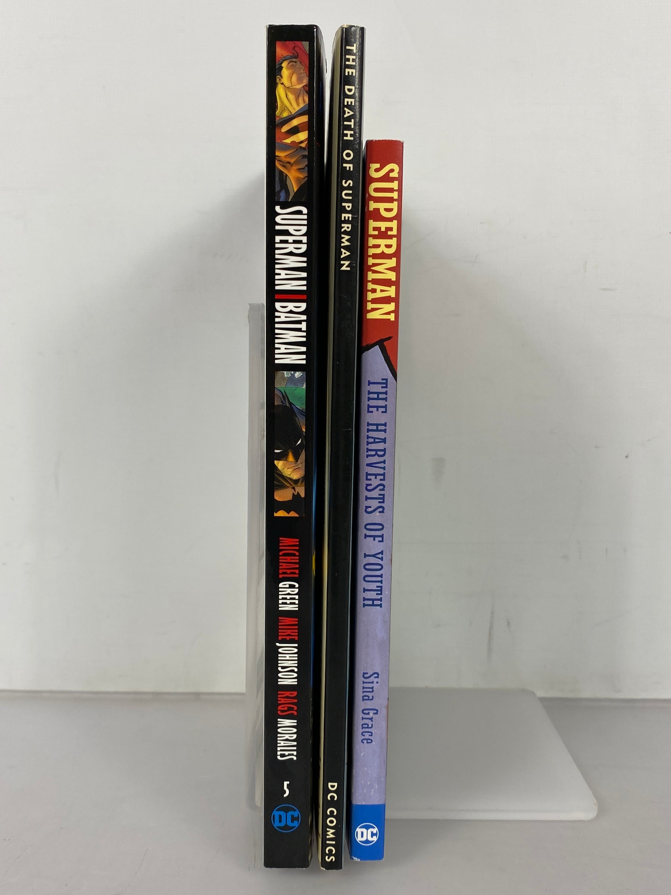 Lot of 3 Superman Graphic Novels: Death, Batman, Harvest of Youth SC