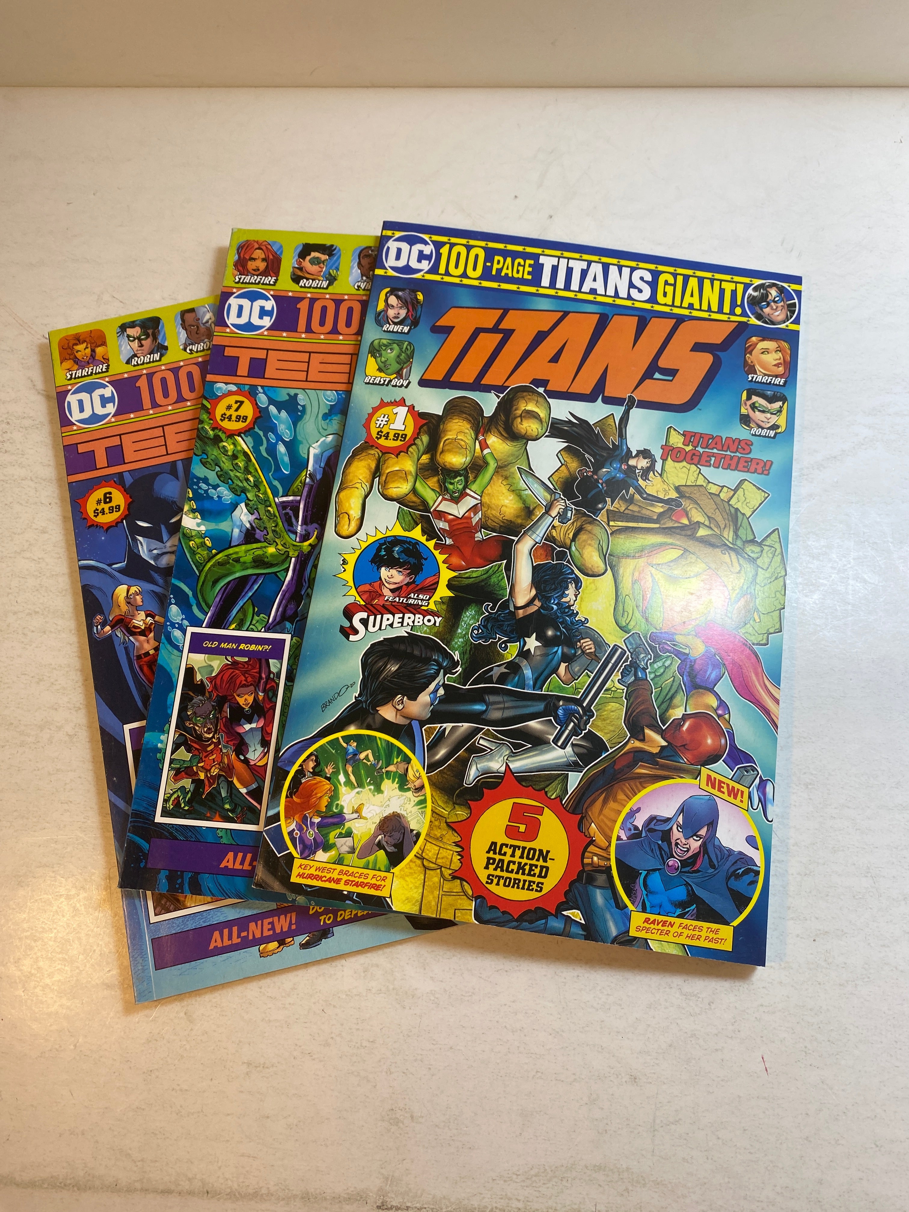 Lot of 3 Teen Titans Giant Comics DC 2018-2020