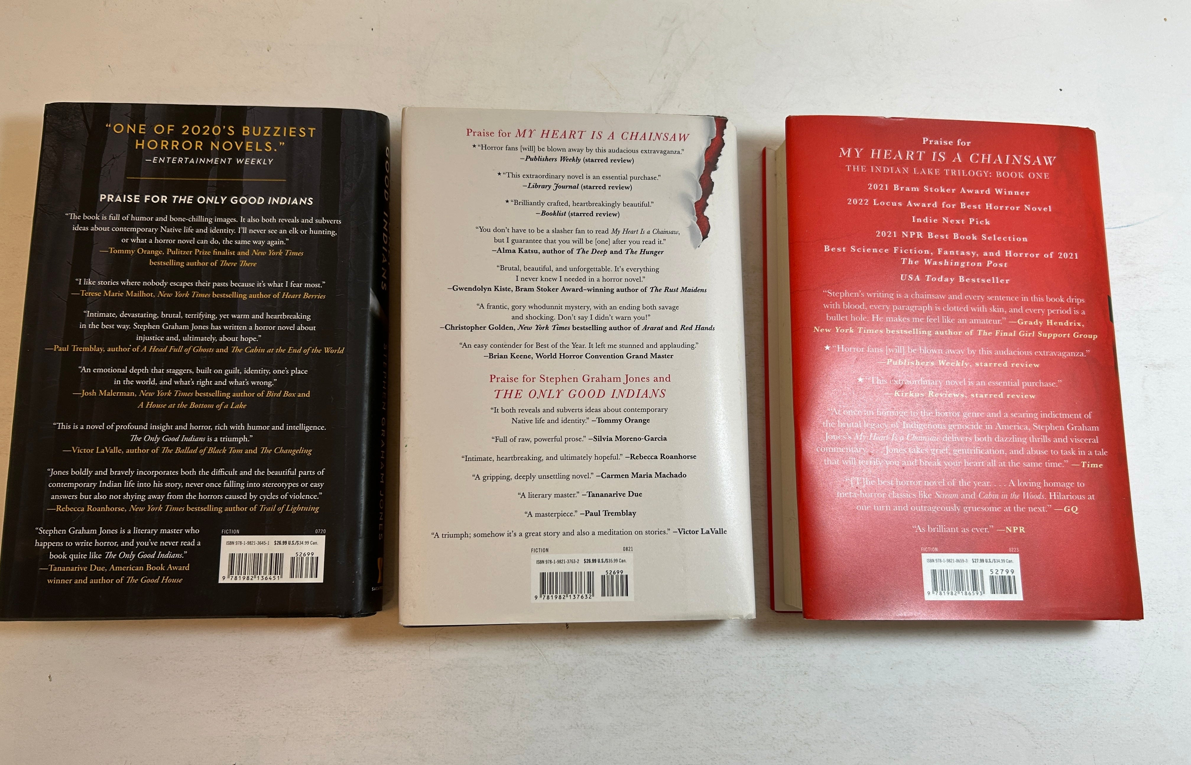 Lot of 3 The Indian Lake Trilogy by Stephen Graham Jones 1st Ed HCDJ
