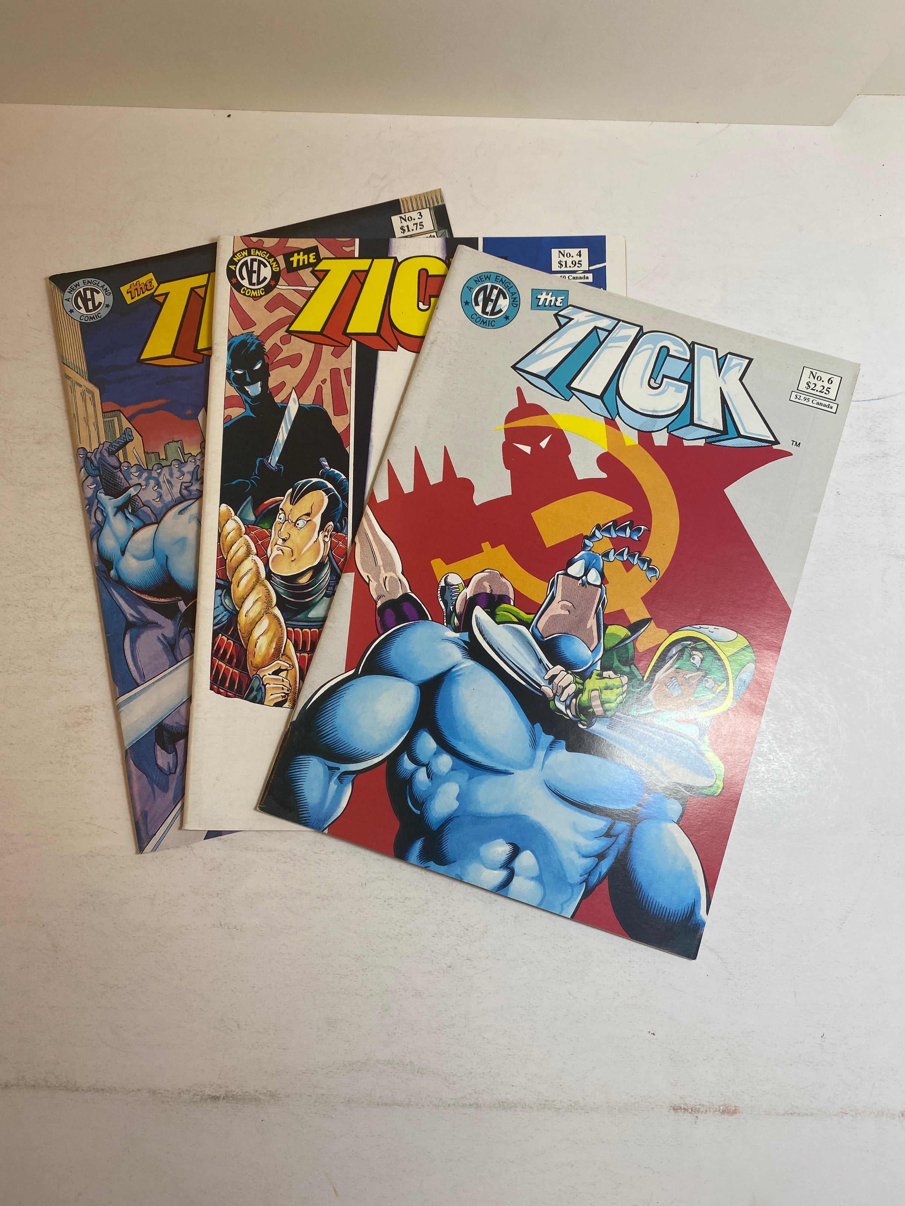 Lot of 3 The Tick New England Comics 1989