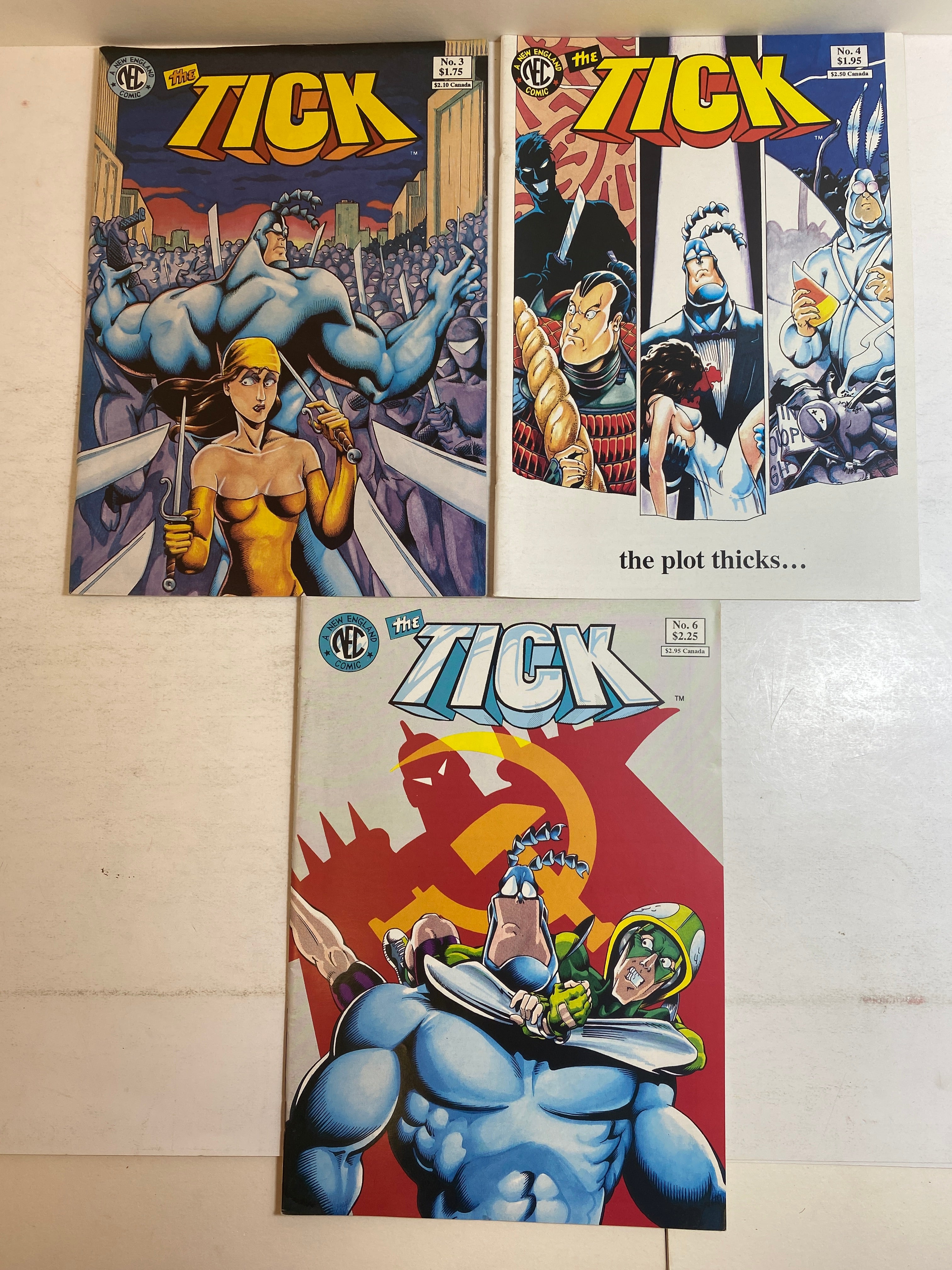Lot of 3 The Tick New England Comics 1989