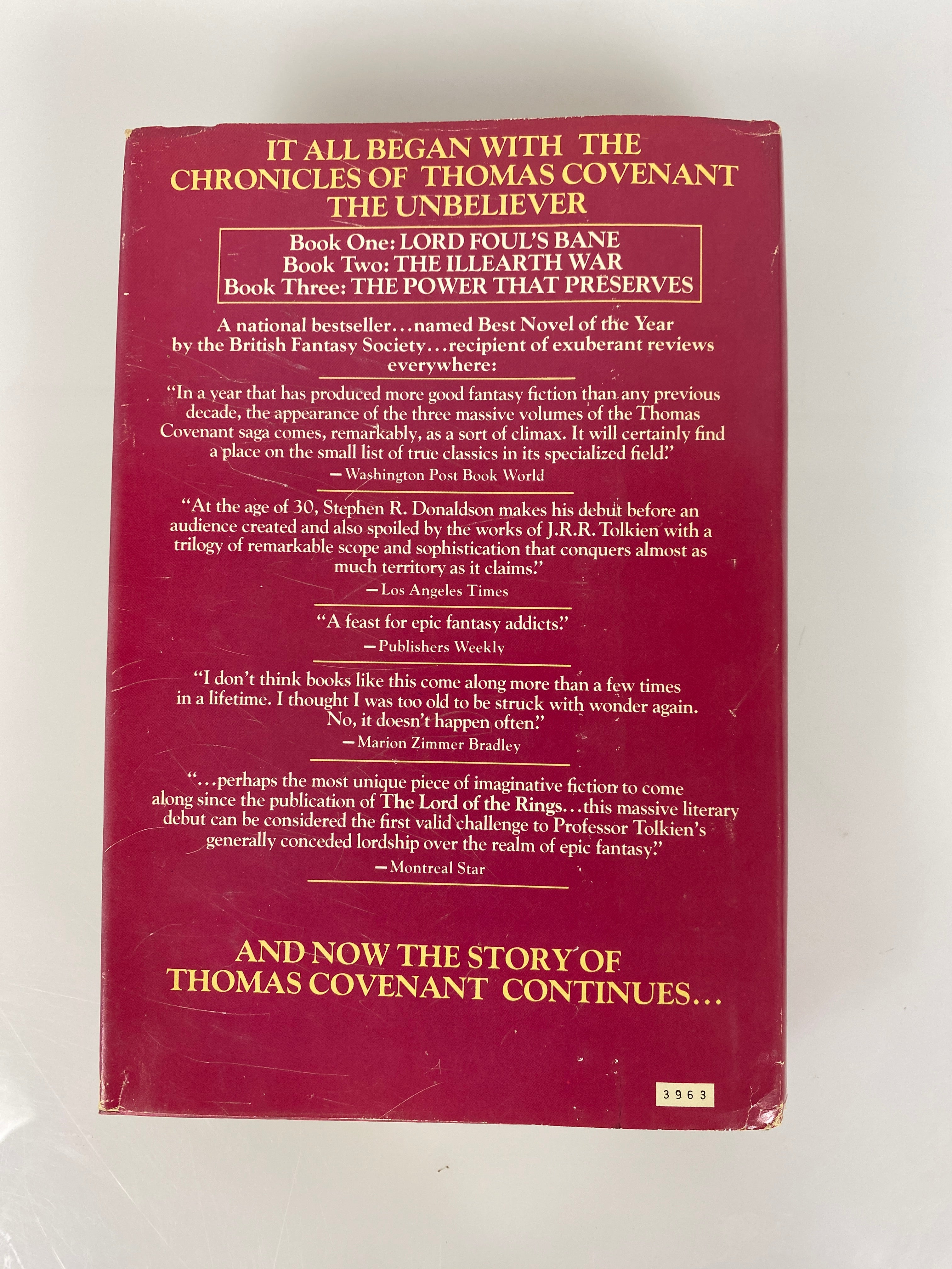 Lot of 3 Thomas Covenant Book Series Stephen Donaldson 1980-1983 HC