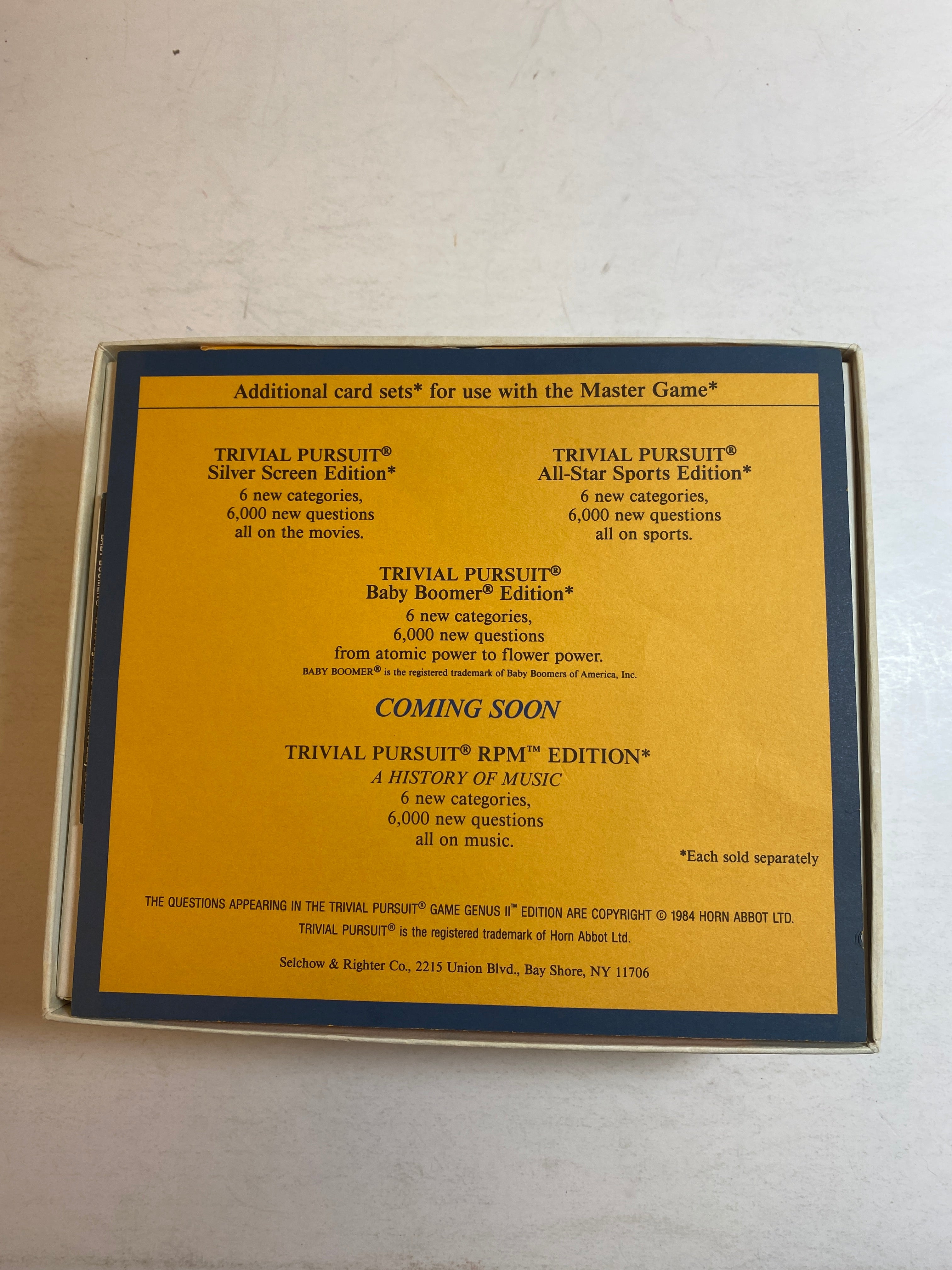 Lot of 3 Trivial Pursuit Genus, Genus II, Baby Boomer Edition 1981-1984