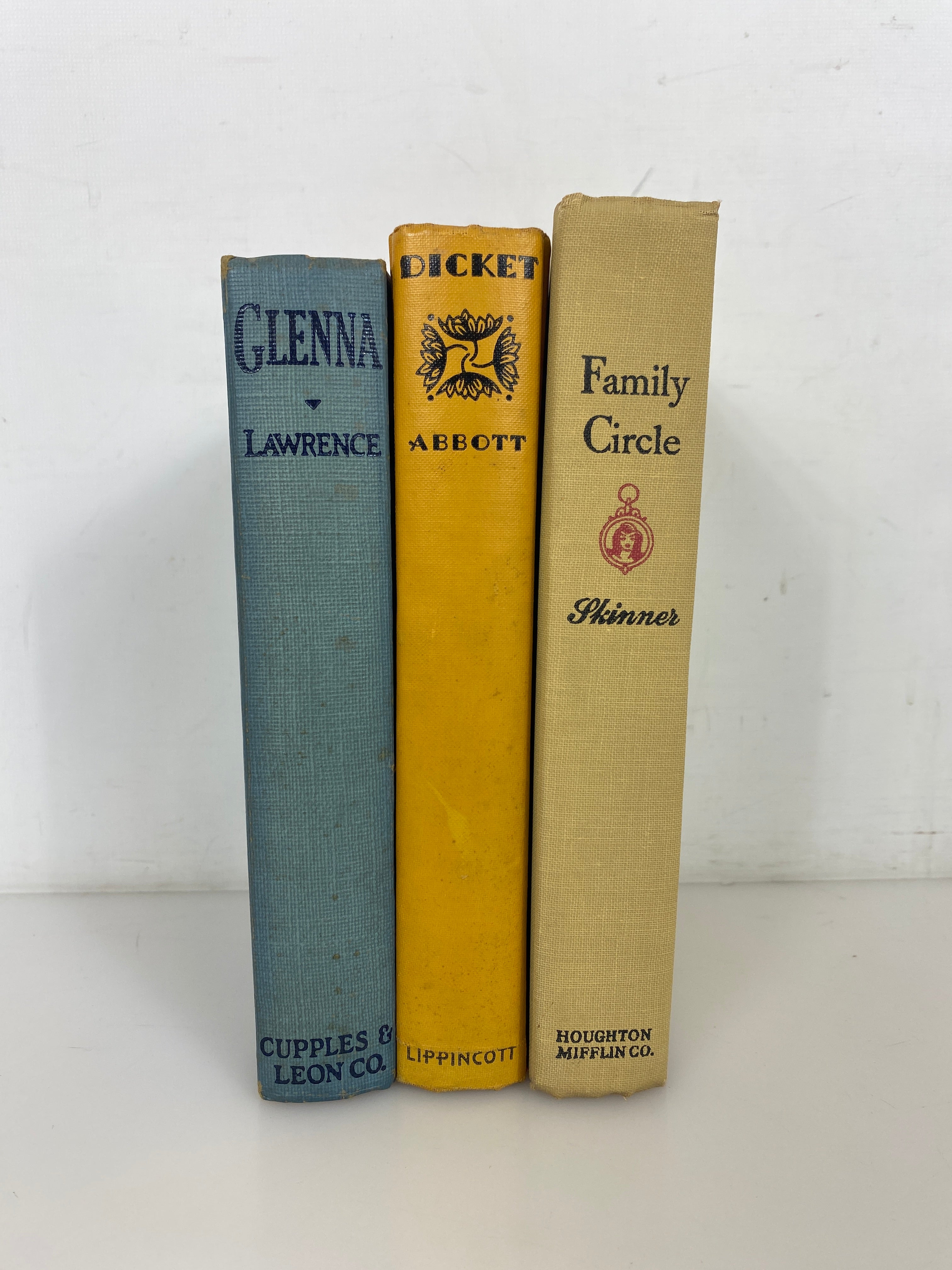 Lot of 3 Vintage Fiction: Glenna/Dicket/Family Circle 1929-1948 HC