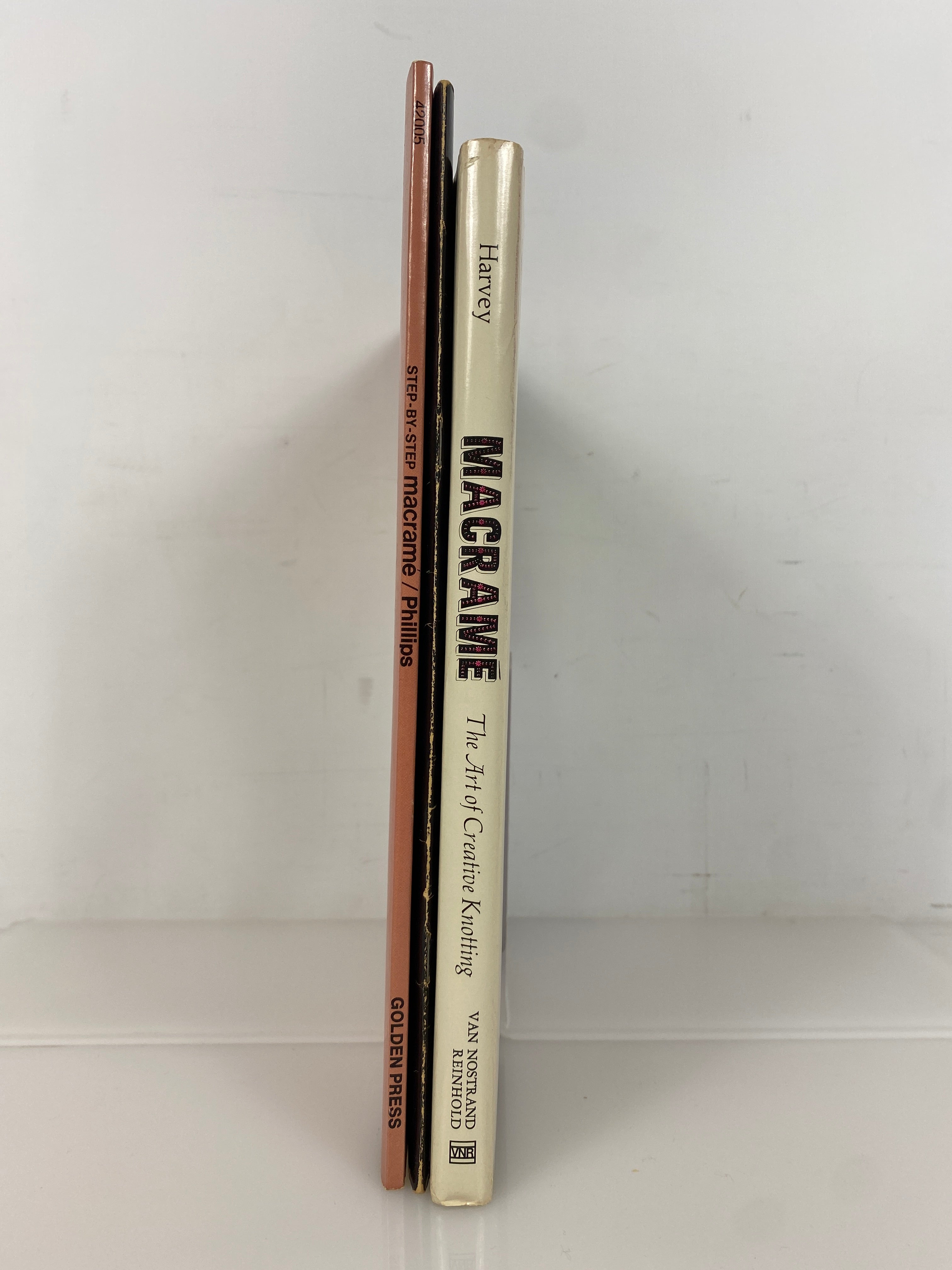 Lot of 3 Vintage Macrame Books by Harvey/Phillips/Ackerman 1967-1971