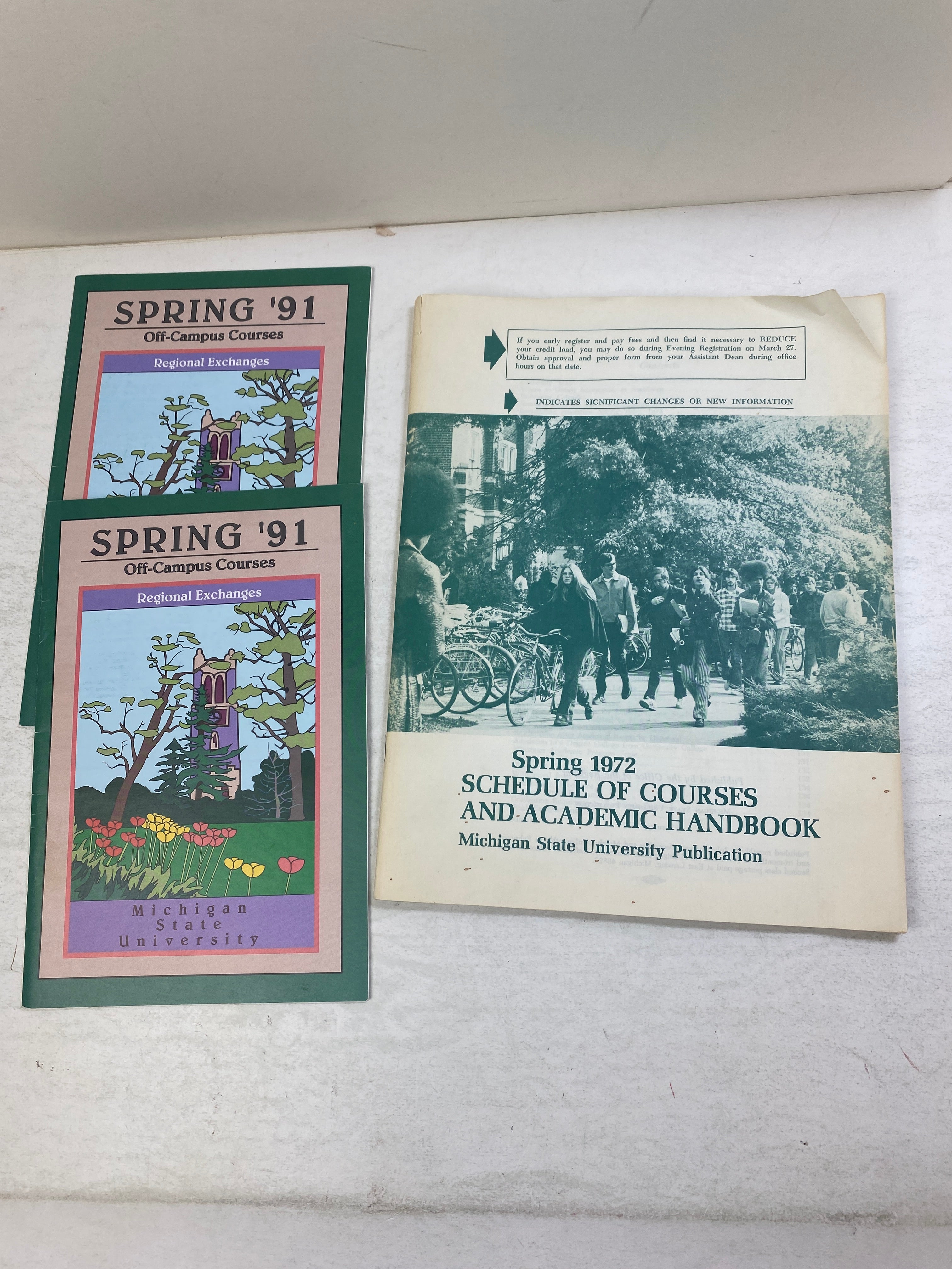 Lot of 3 Vintage Michigan State MSU Catalogs 1982, 1991