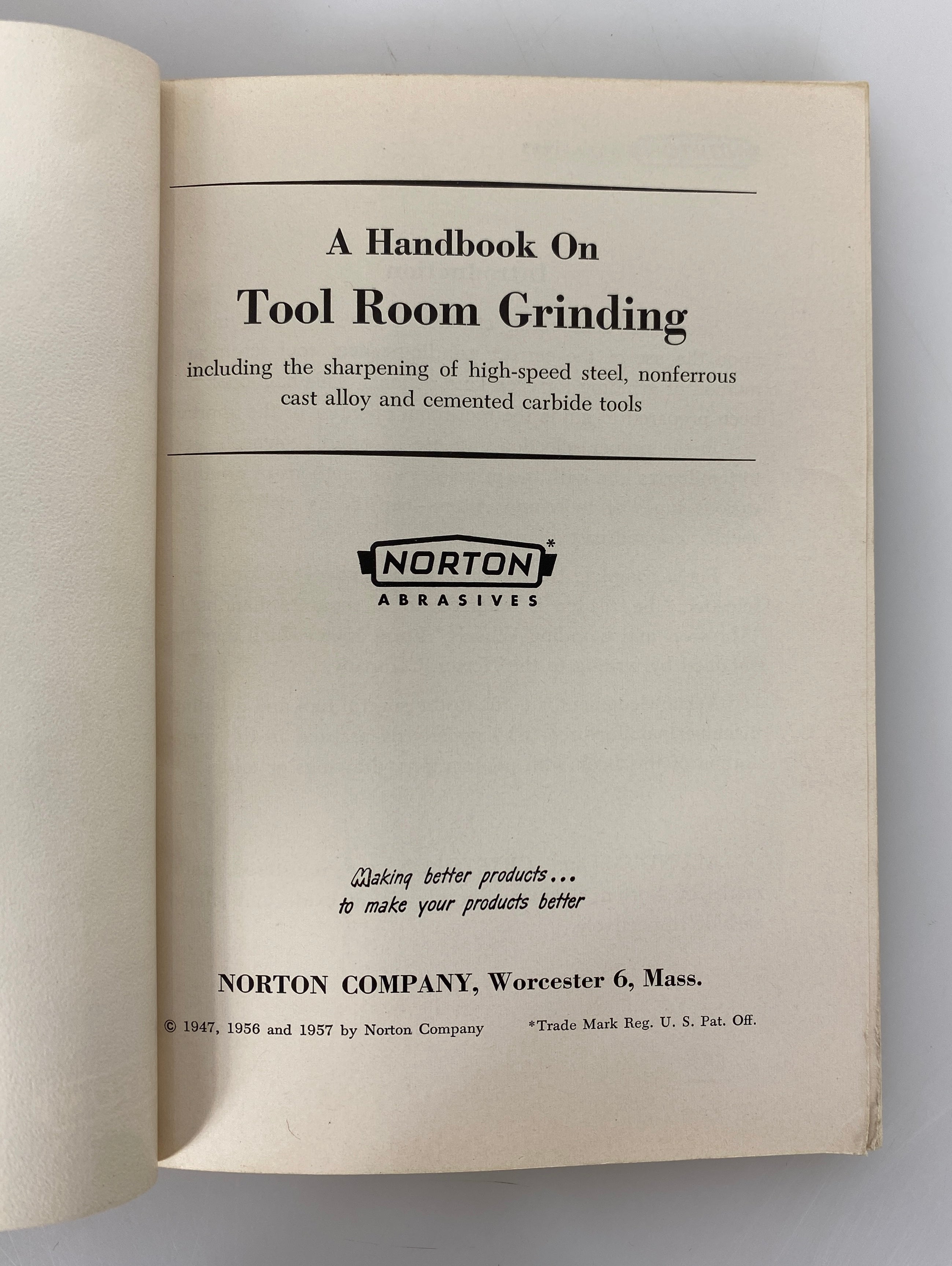 Lot of 3 Vintage Norton Abrasives Handbooks 1938-1961 SC