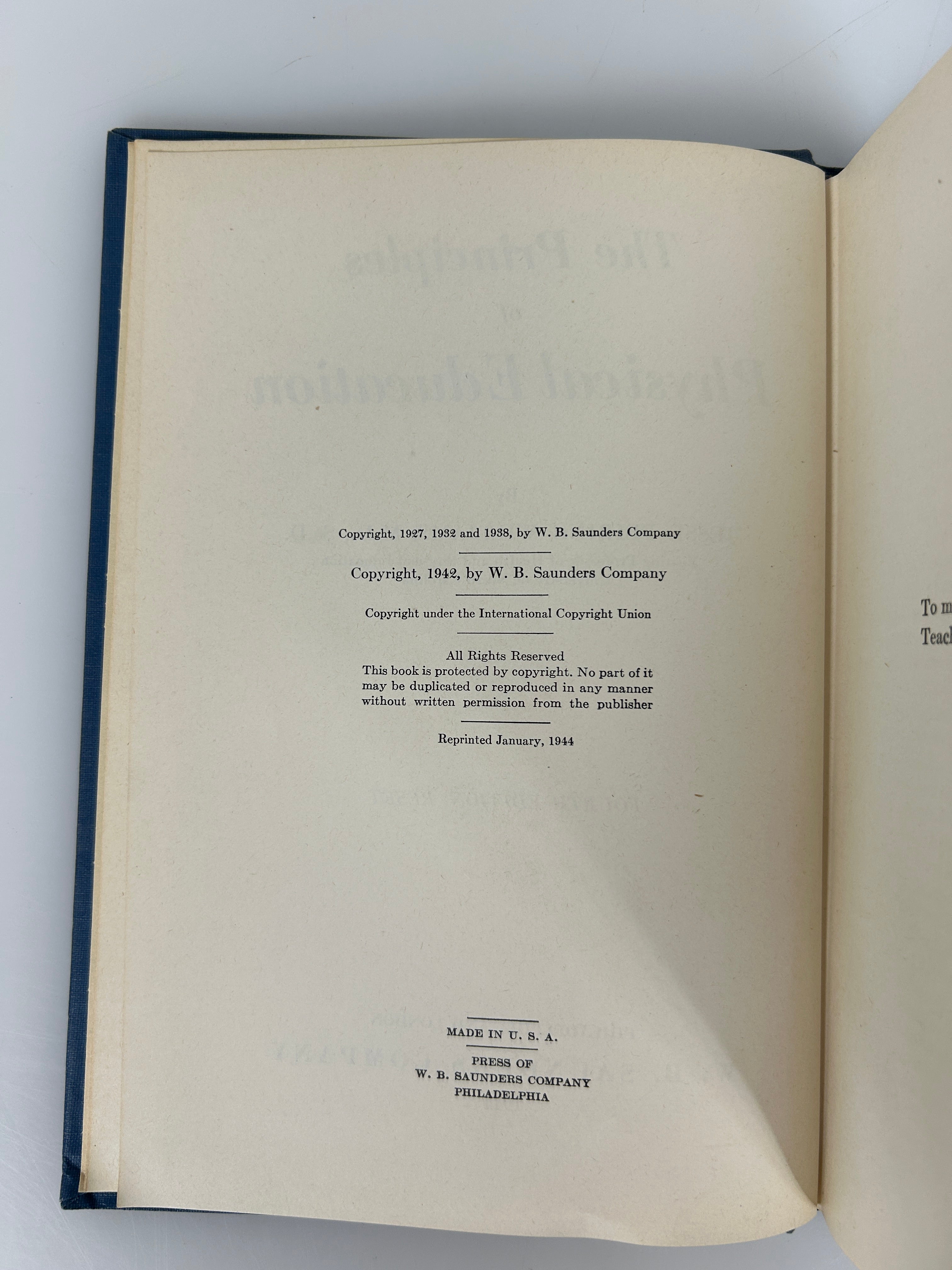 Lot of 3 Vintage Physical Education Textbooks 1942-54 HC