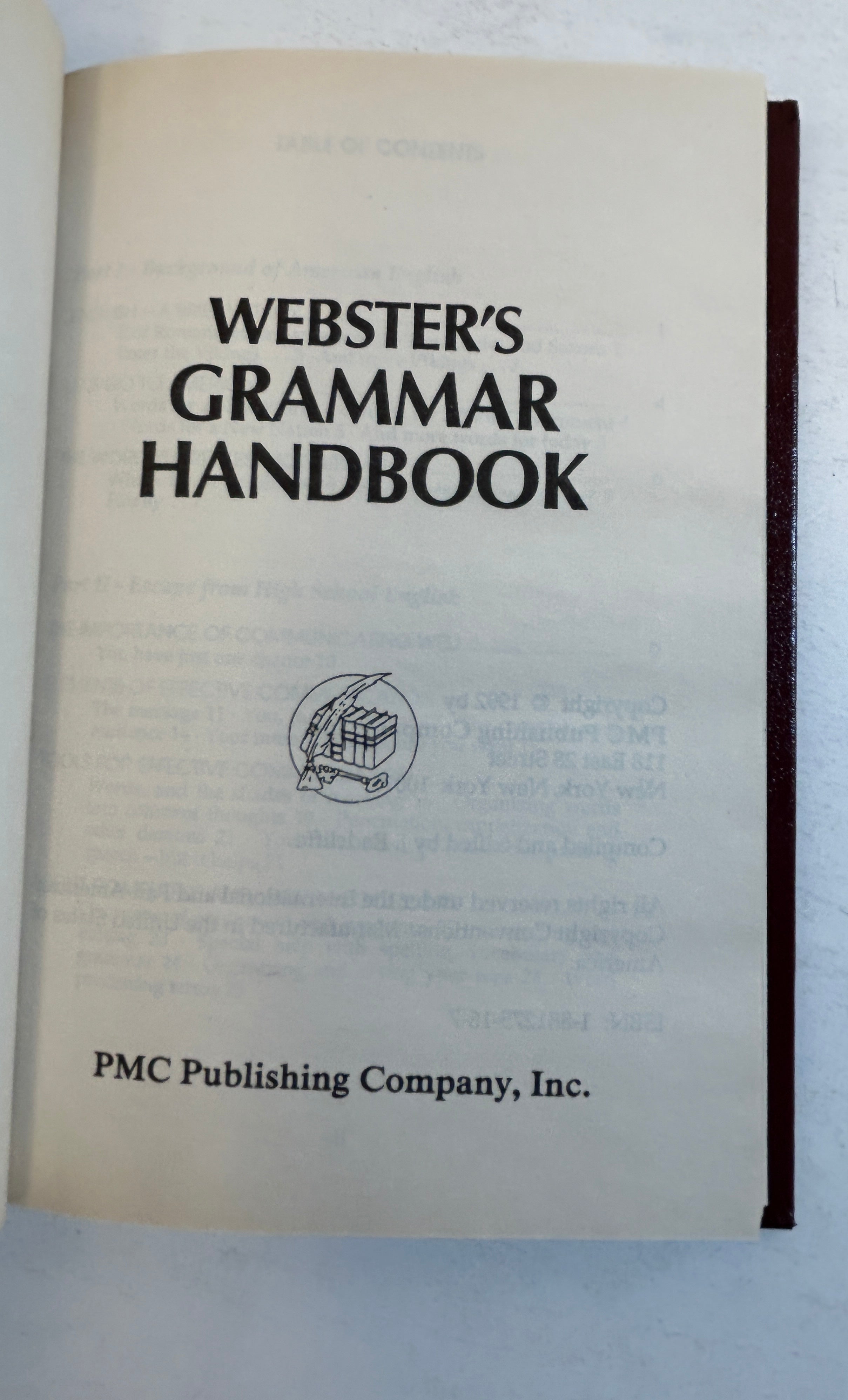 Lot of 3 Webster's Reference Vol: Grammar, Thesaurus, and Secretary's Handbook HC