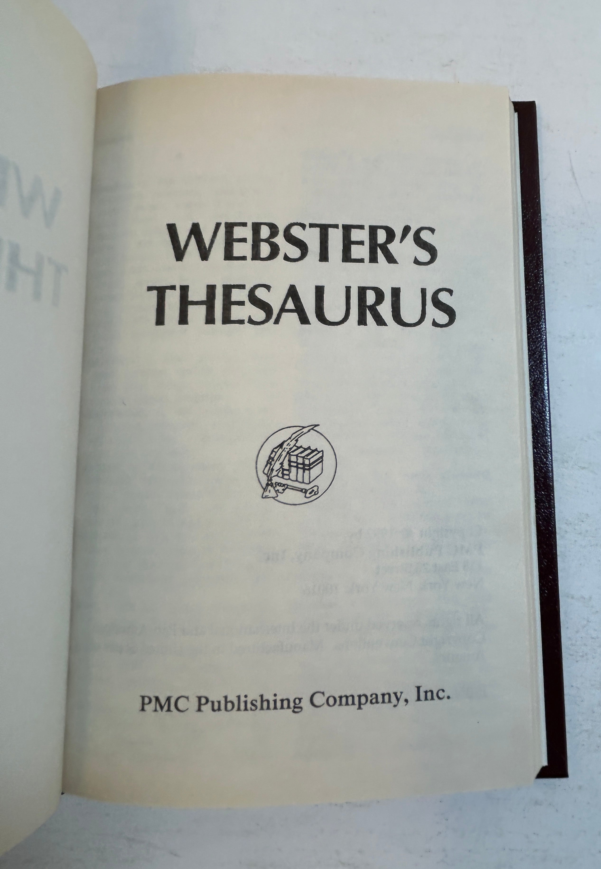 Lot of 3 Webster's Reference Vol: Grammar, Thesaurus, and Secretary's Handbook HC