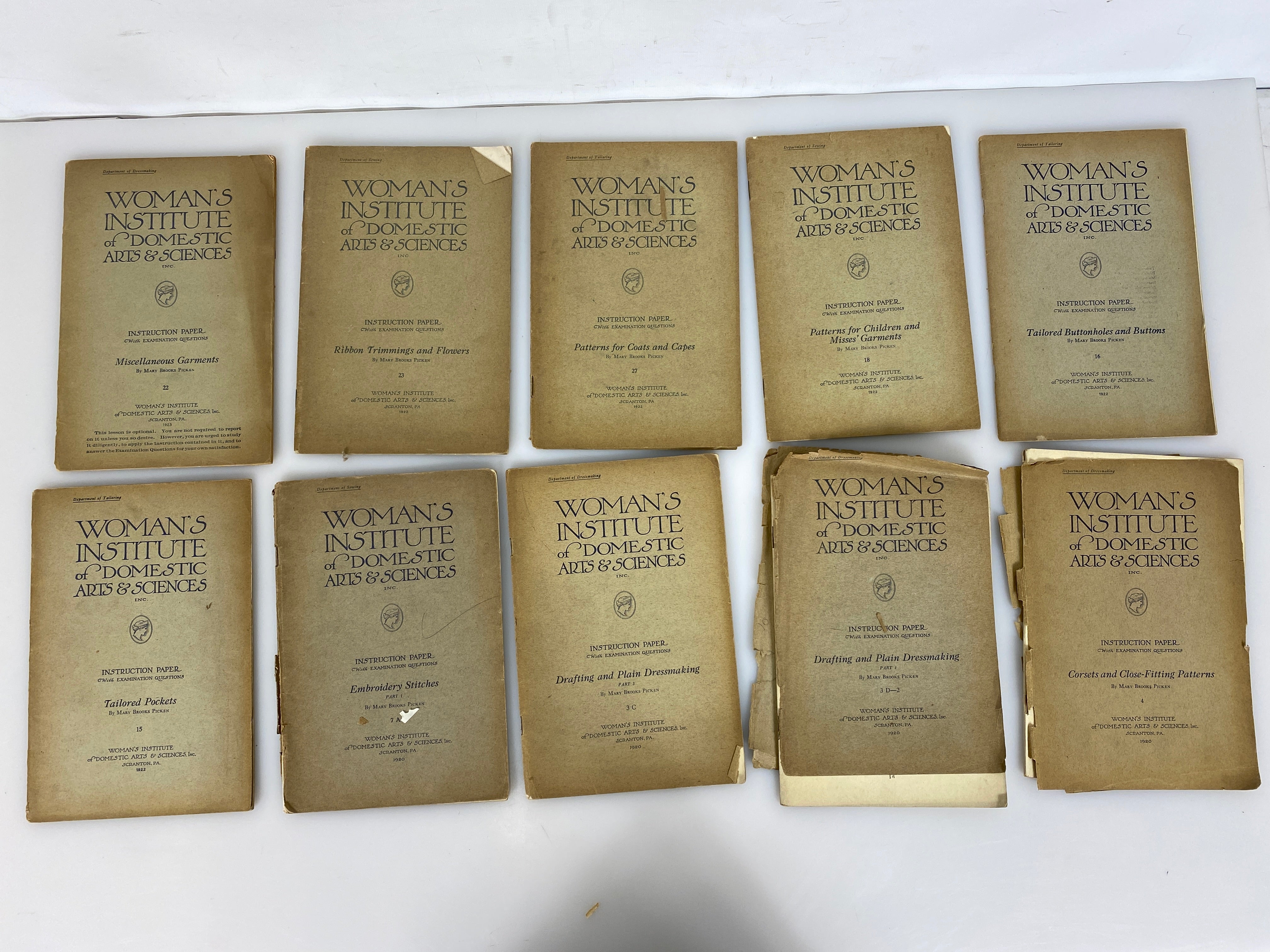 Lot of 30+ Woman's Domestic Institute Scranton PA Books 1920-1923
