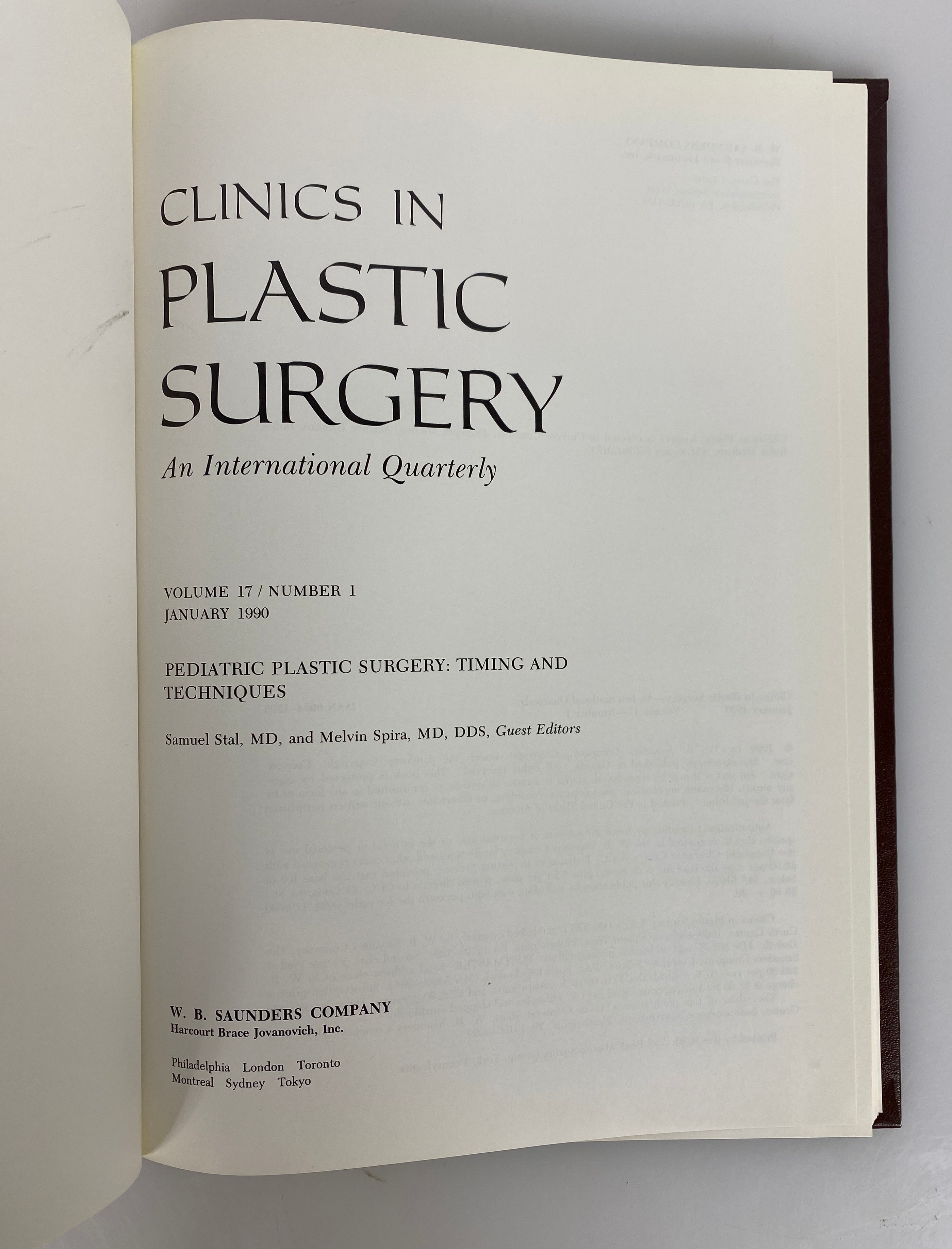 Lot of 31: Clinics in Plastic Surgery 1983-1995 W.B. Saunders Co. HC