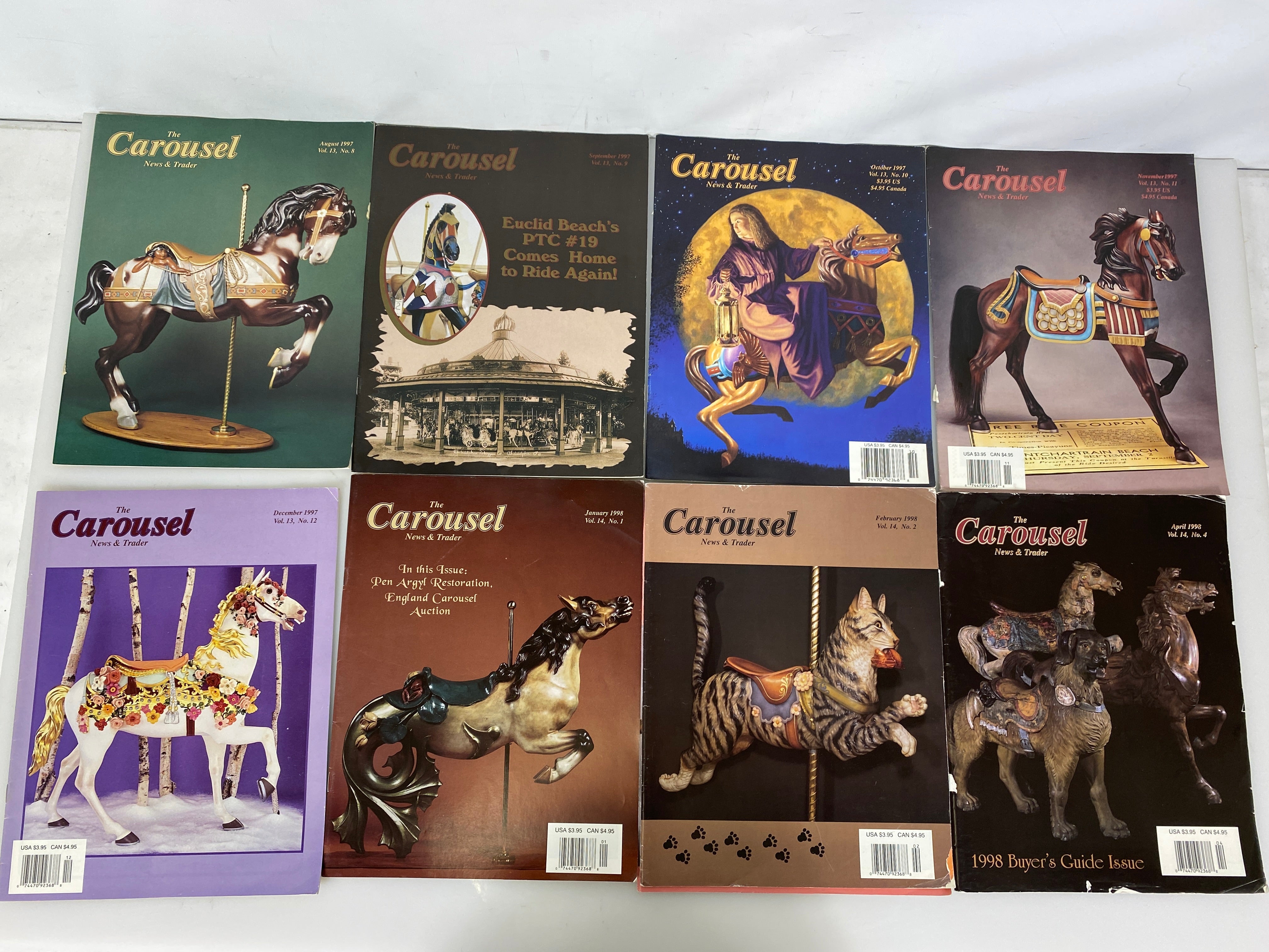 Lot of 34 Carousel Trader and News Bulletin/Magazine 1996-2001
